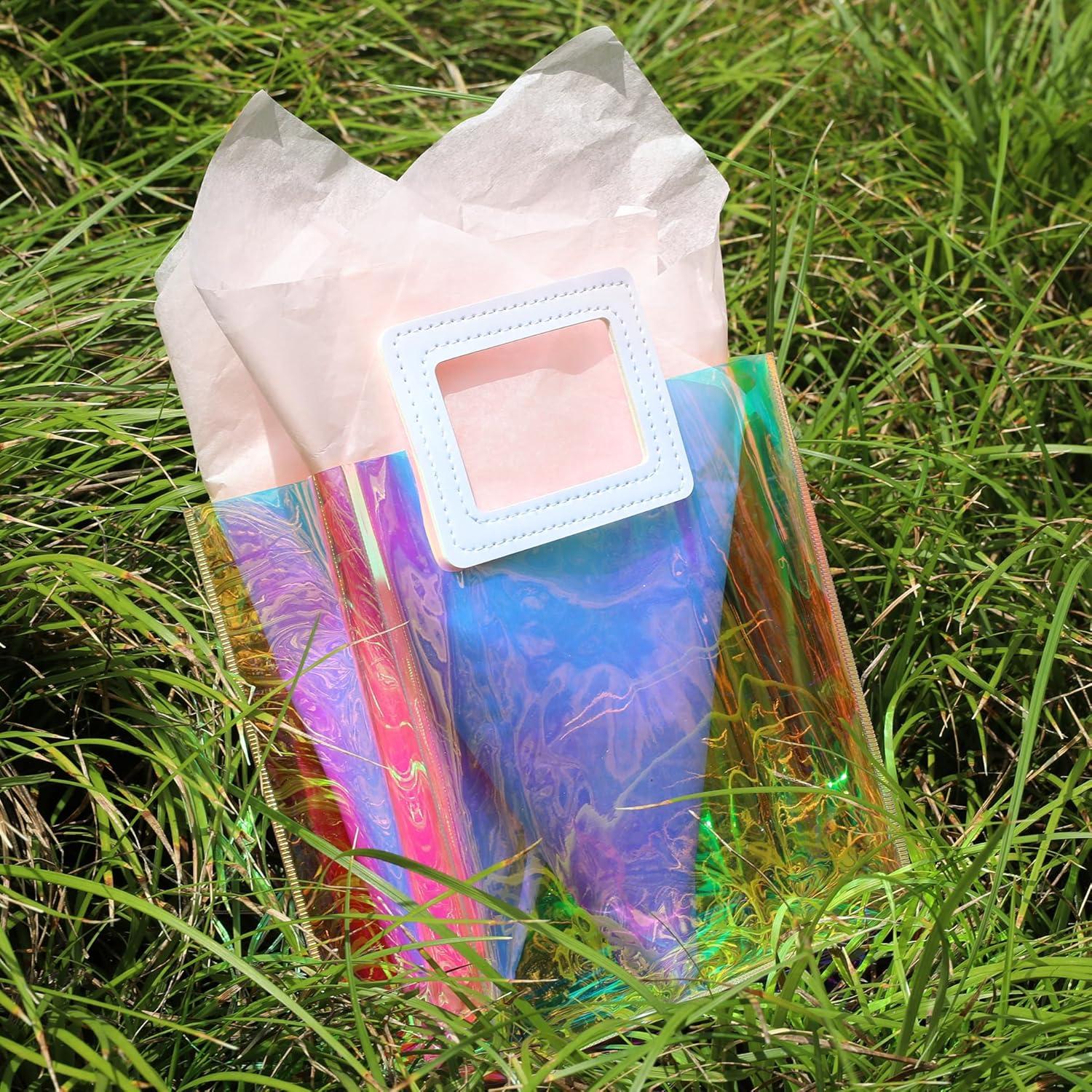 Bolsa de Regalo Holográfica KeerxunBag Rosa 20x17.8x10cm