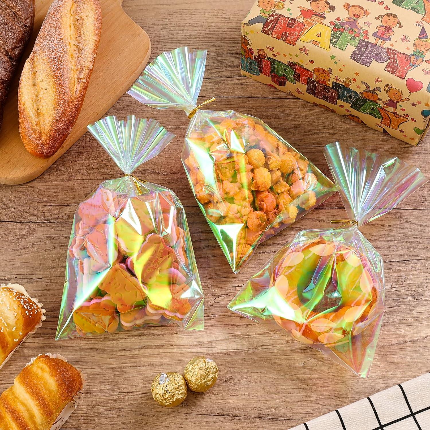 Bolsas de Celofán Holográficas SUREHOME 100 Pcs 15.24x25.4 cm