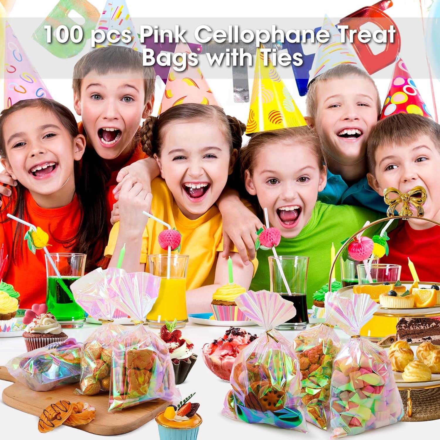 Bolsas de Celofán Holográficas SUREHOME 100 Pcs 15.24x25.4 cm