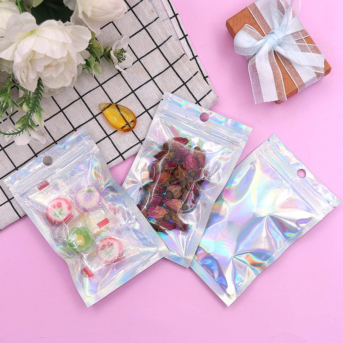 Bolsas Reutilizables Mylar 100 Pcs SumDirect 8x13 cm Holográfico