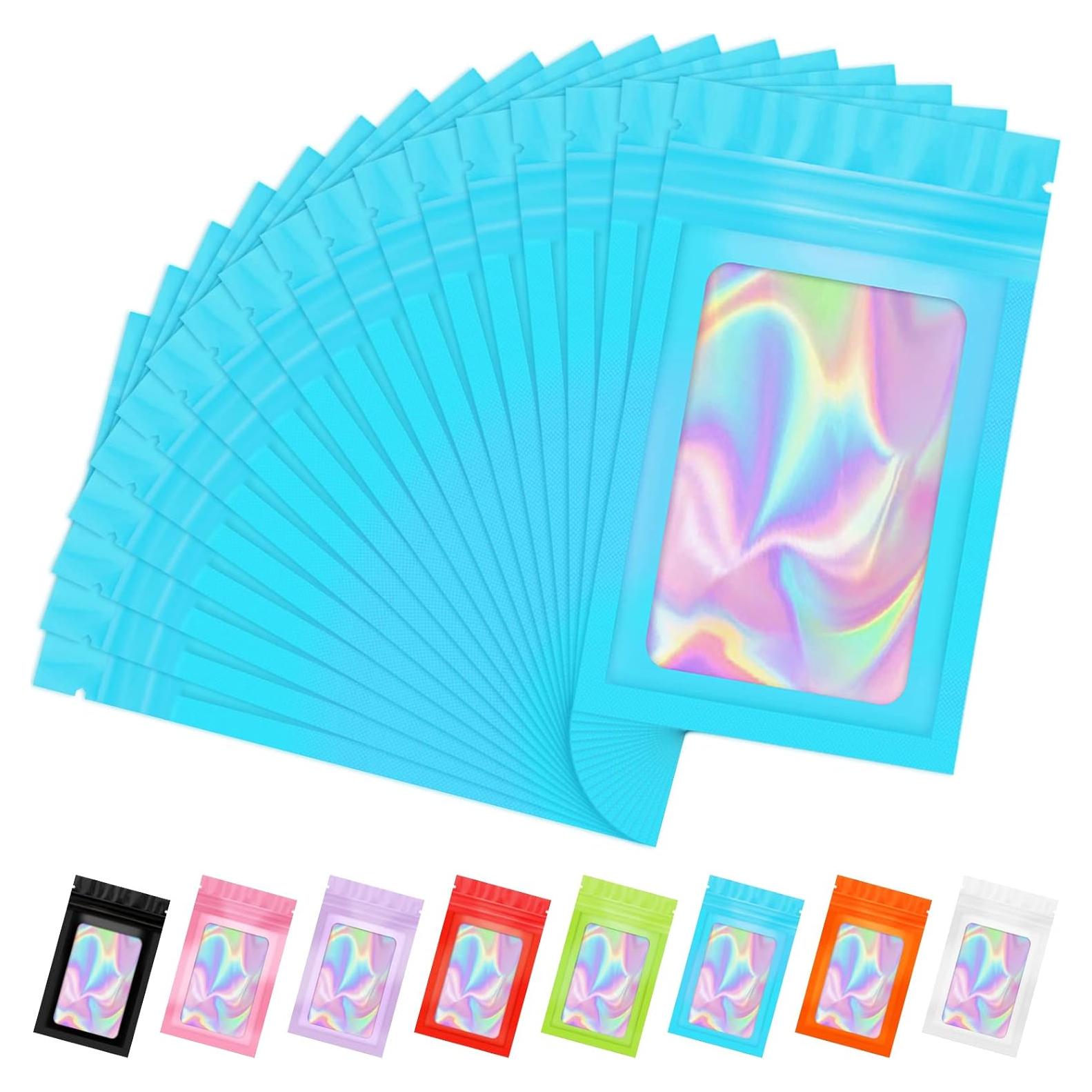 Bolsas Reutilizables JTIEO 50 Pcs 6.1x9.9cm Holográficas