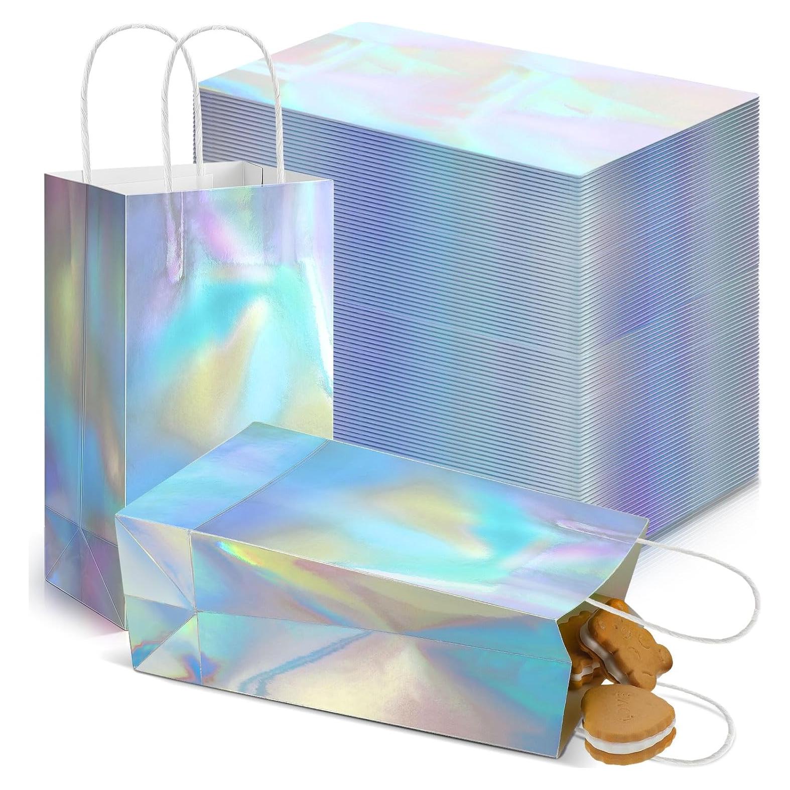Estune 60 Bolsas de Regalo Iridiscentes 21x12.7cm para Fiestas