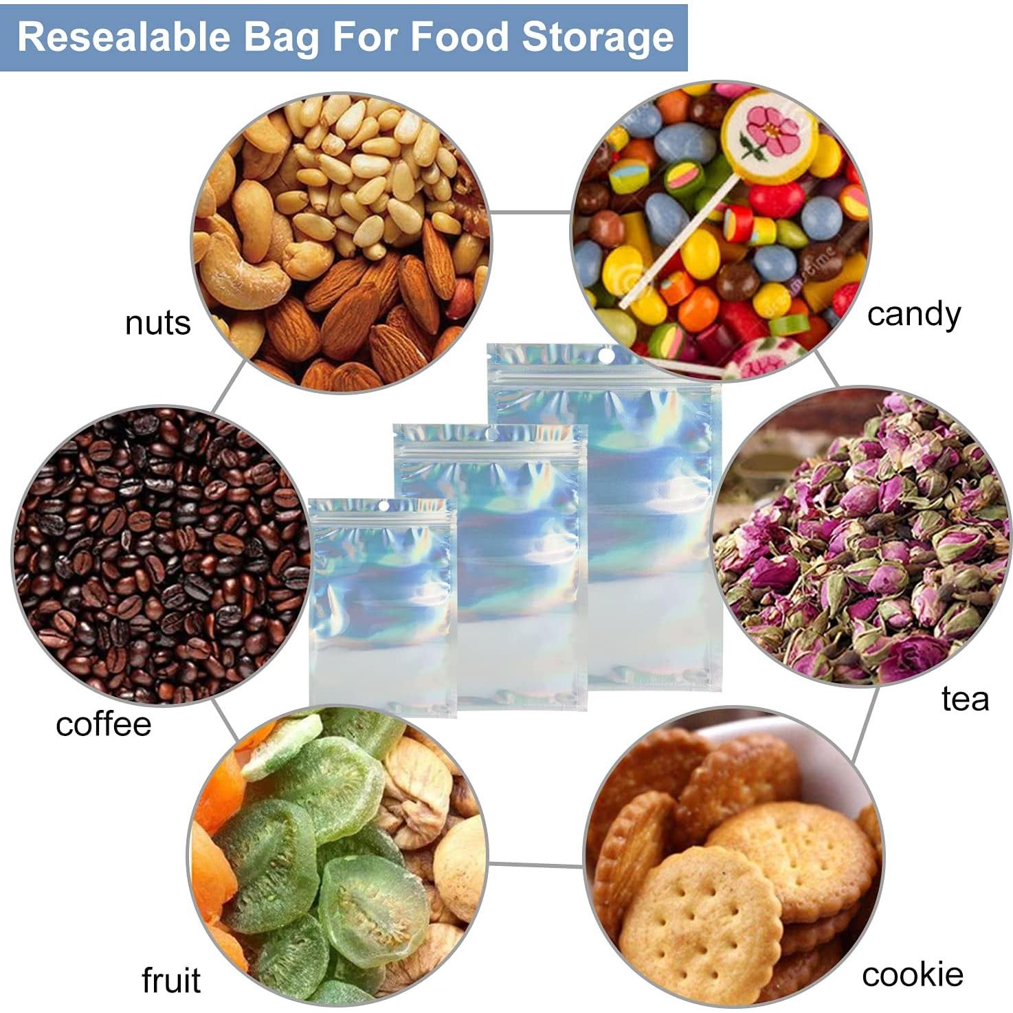 300 Bolsas Mylar Reutilizables MEACOLIA 3 Tamaños 7.6-20.1 cm