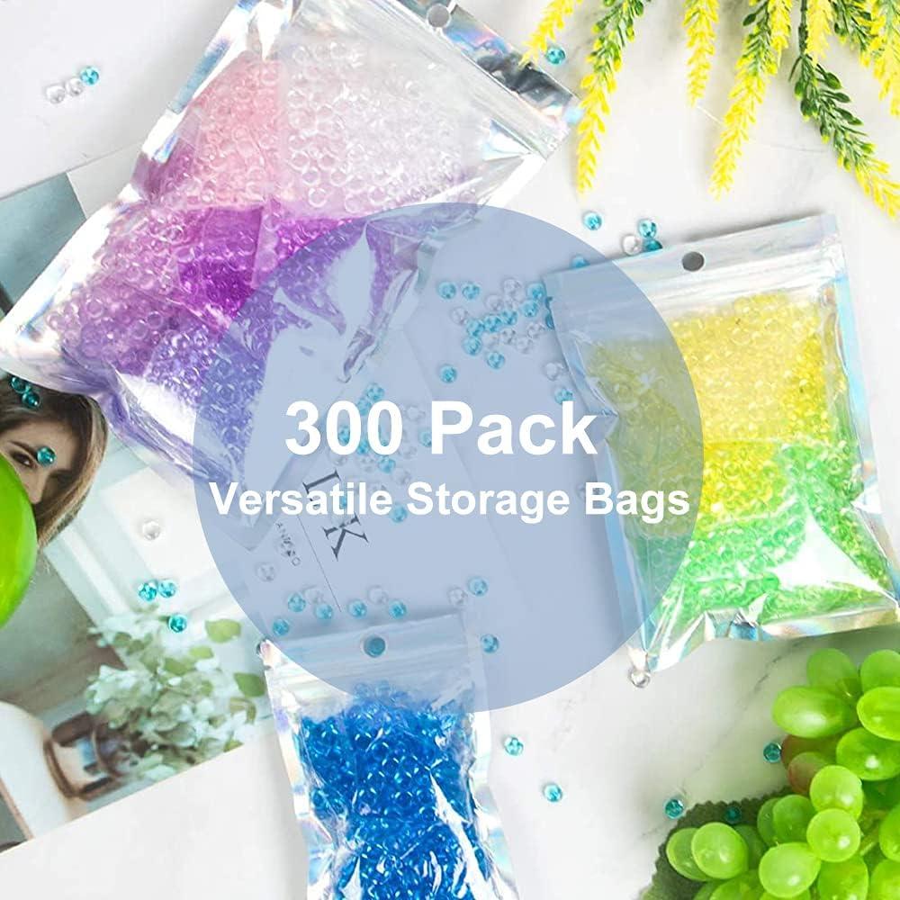 300 Bolsas Mylar Reutilizables MEACOLIA 3 Tamaños 7.6-20.1 cm