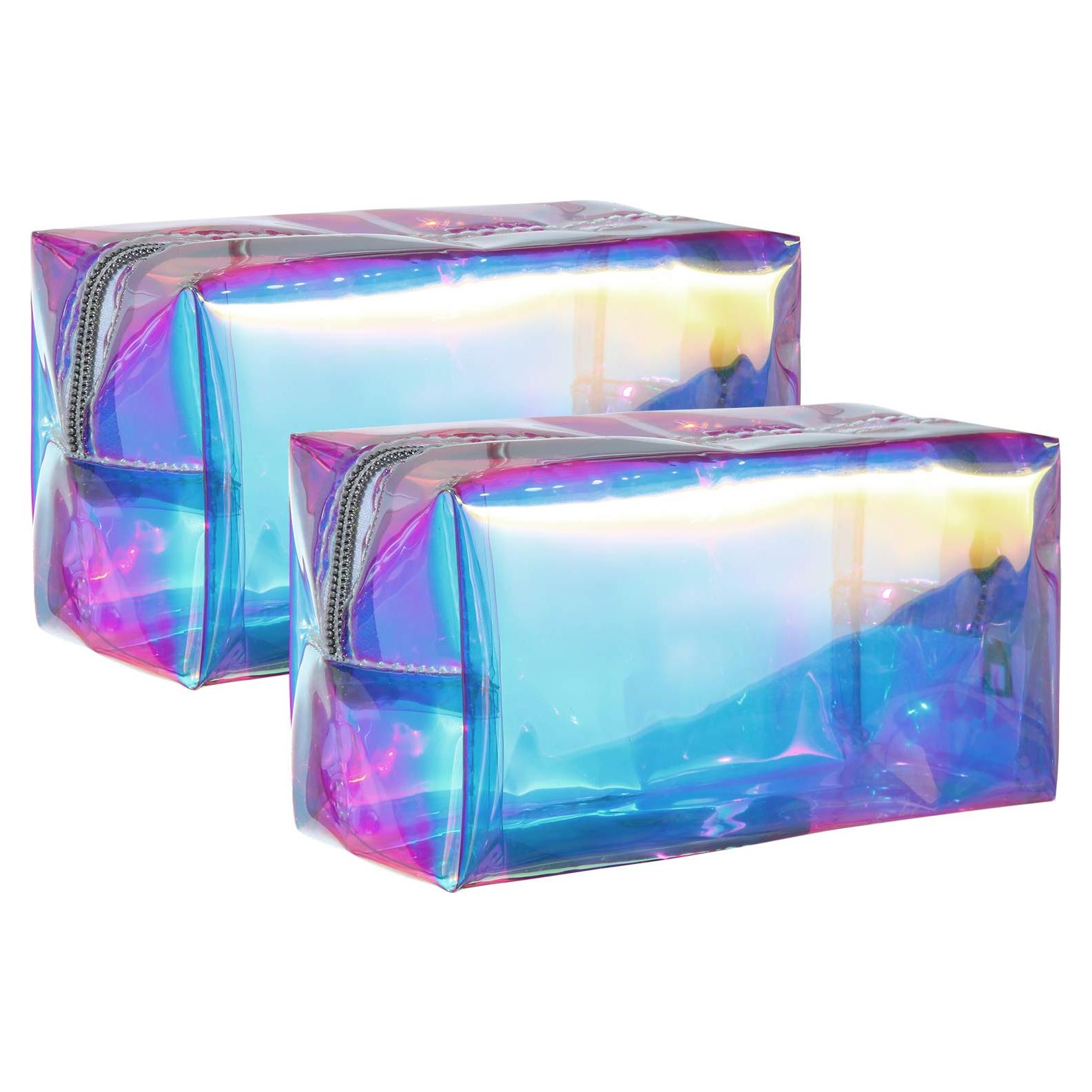 Bolsa de Maquillaje Holográfica Boao 2 Pcs Impermeable 20x15 cm