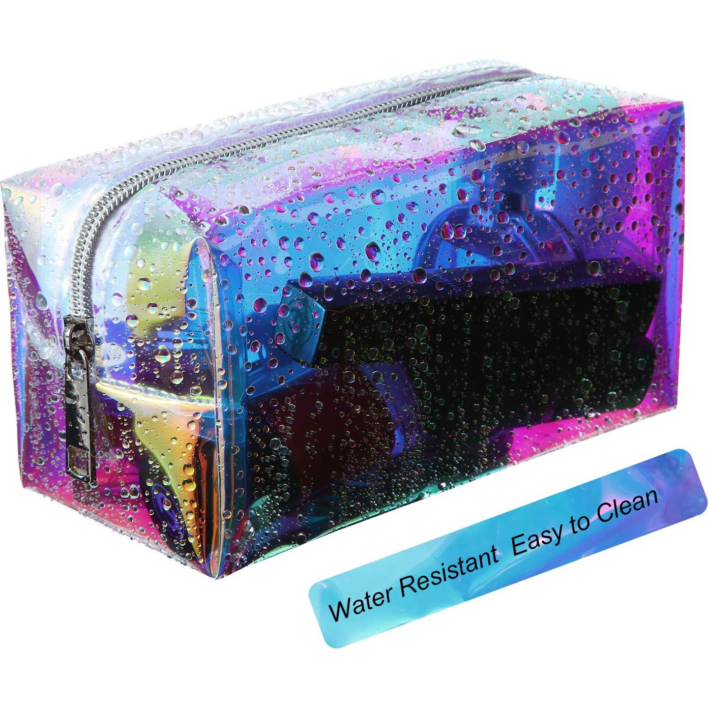 Bolsa de Maquillaje Holográfica Boao 2 Pcs Impermeable 20x15 cm