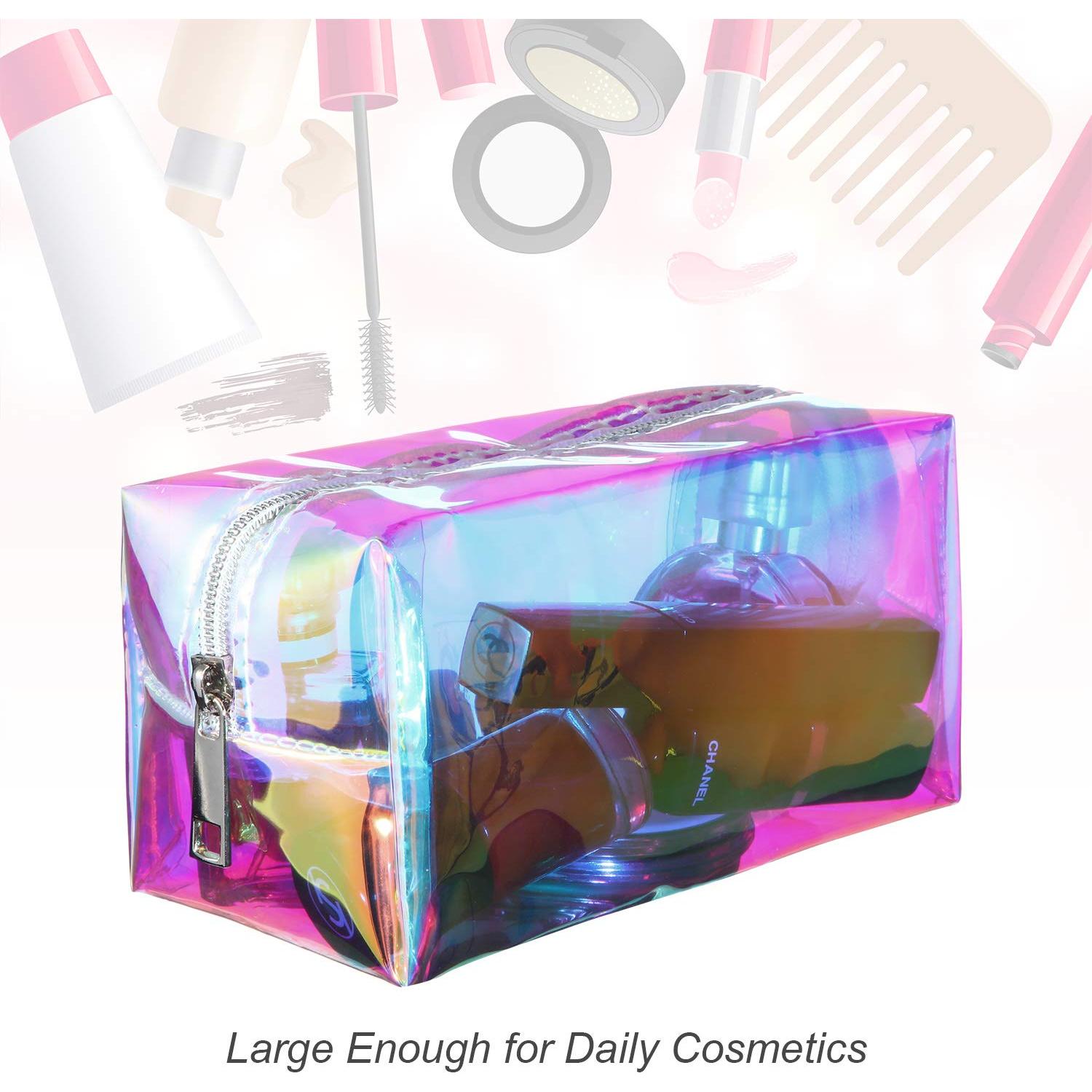 Bolsa de Maquillaje Holográfica Boao 2 Pcs Impermeable 20x15 cm