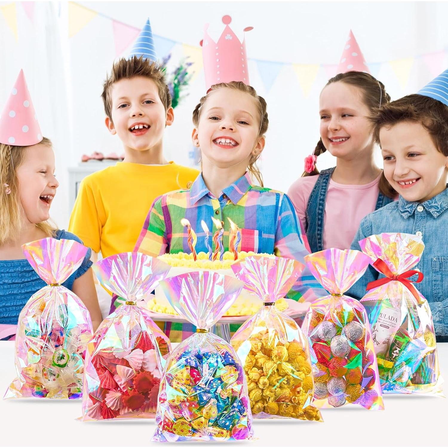 Bolsas de Celofán Iridiscentes Ohuimrt 100 Pcs 15.24x25.4cm