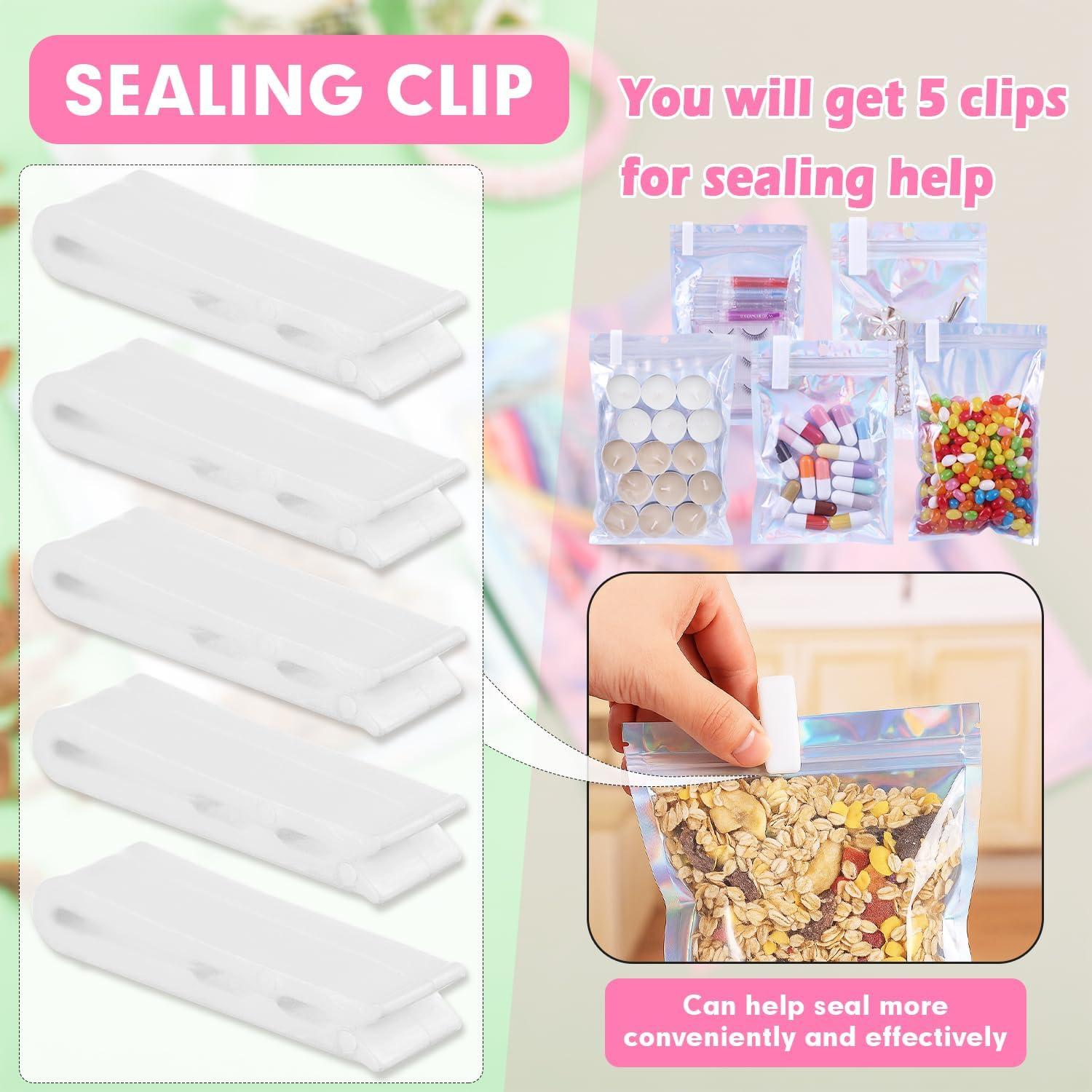 500 Bolsas Mylar Holográficas 10x15 cm Reutilizables Circloophs