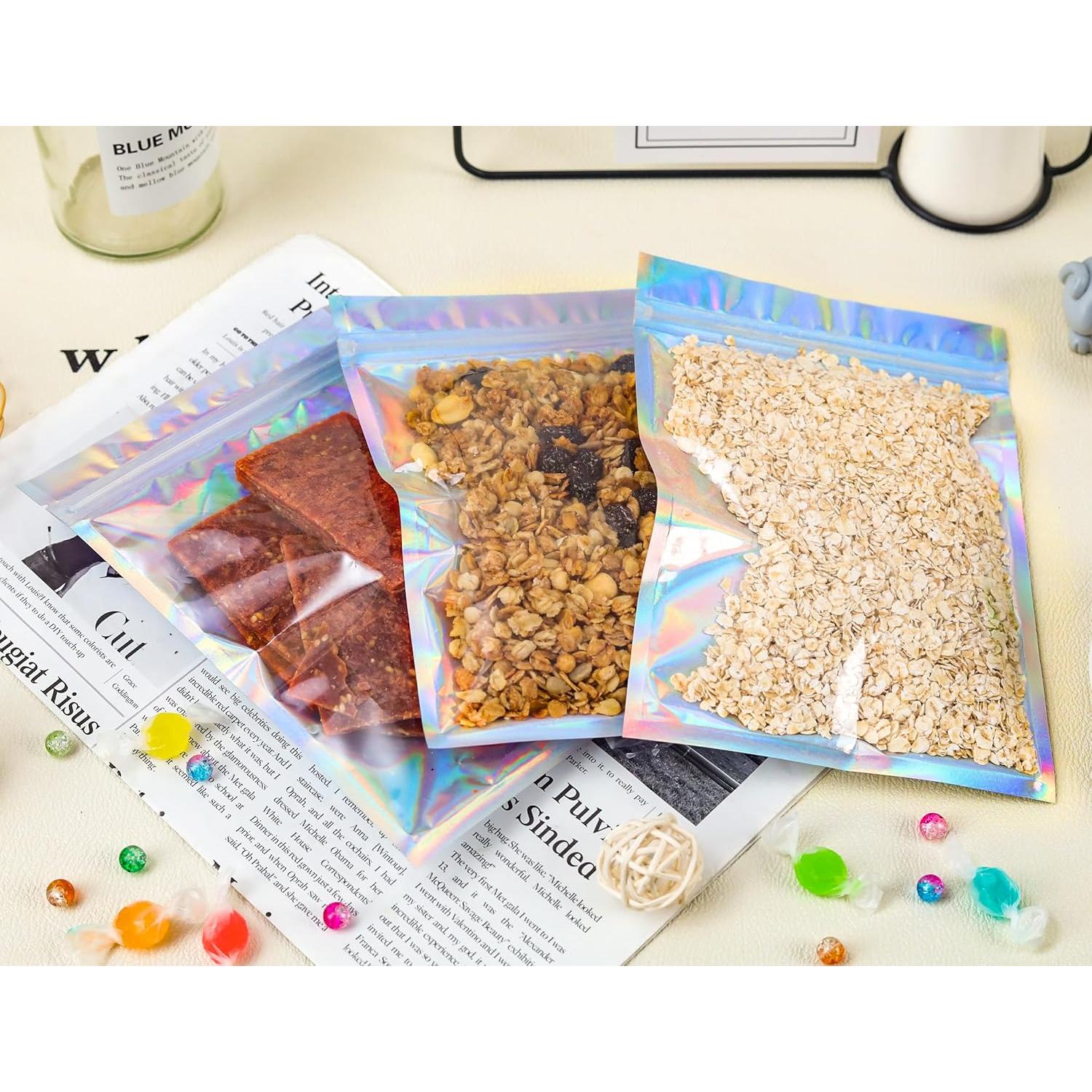 Bolsas de Mylar Holográficas NPLUX 100 Unidades 12.7x20.32CM