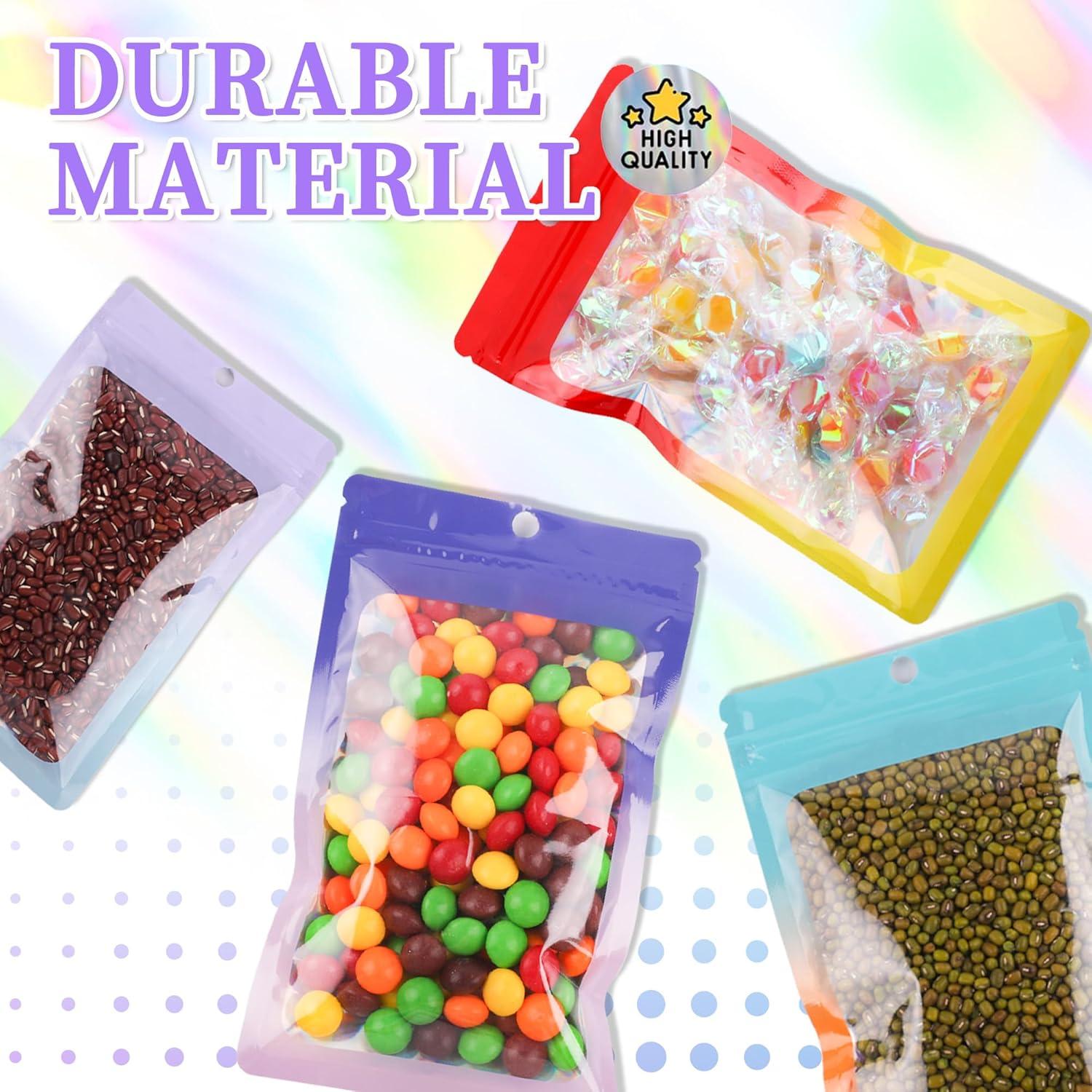 Bolsas de Mylar Holográficas Reutilizables 100 PCS 7.87x13.97 cm