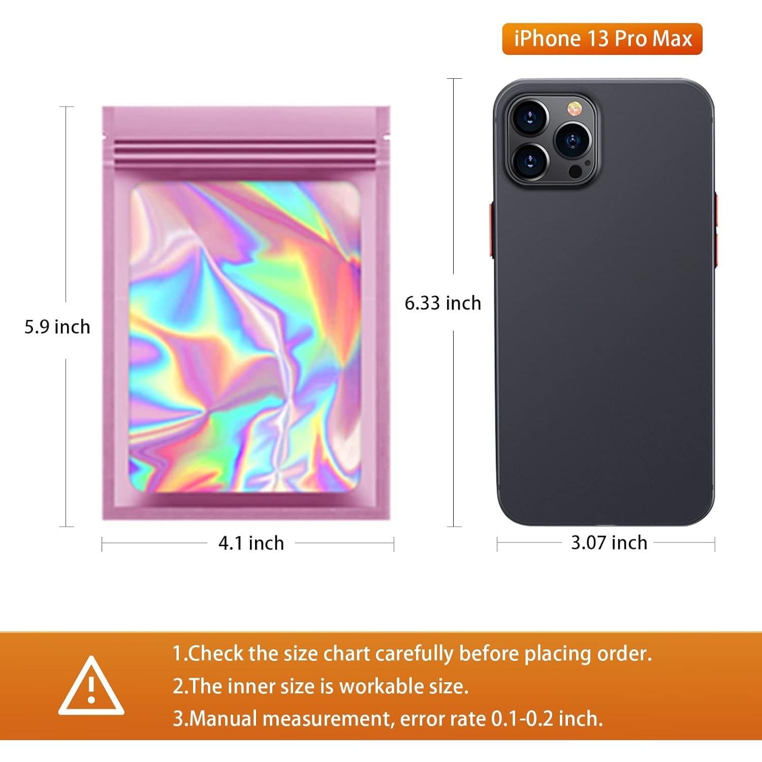 100 Bolsas Mylar Reutilizables LoraLosa 10.4x15 cm Rosa