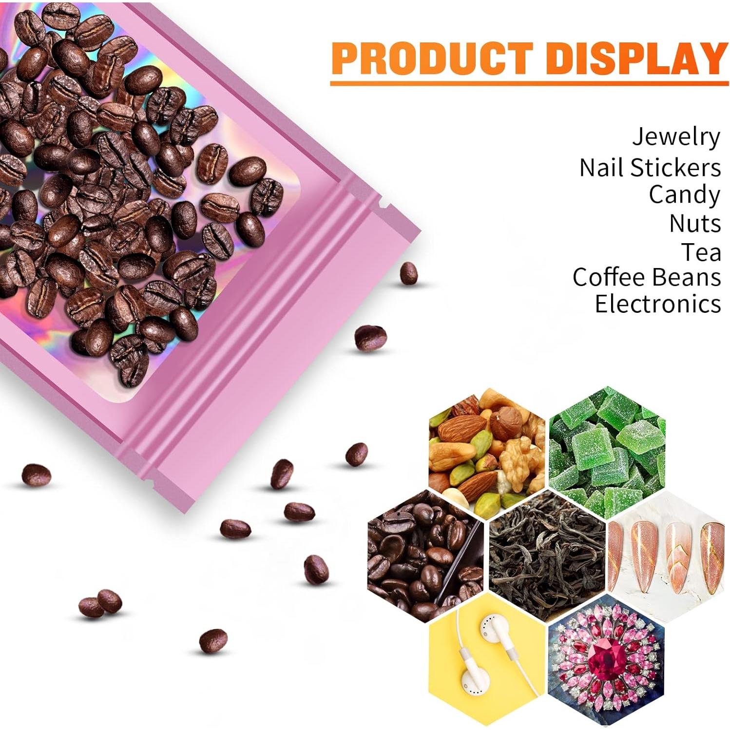 100 Bolsas Mylar Reutilizables LoraLosa 10.4x15 cm Rosa