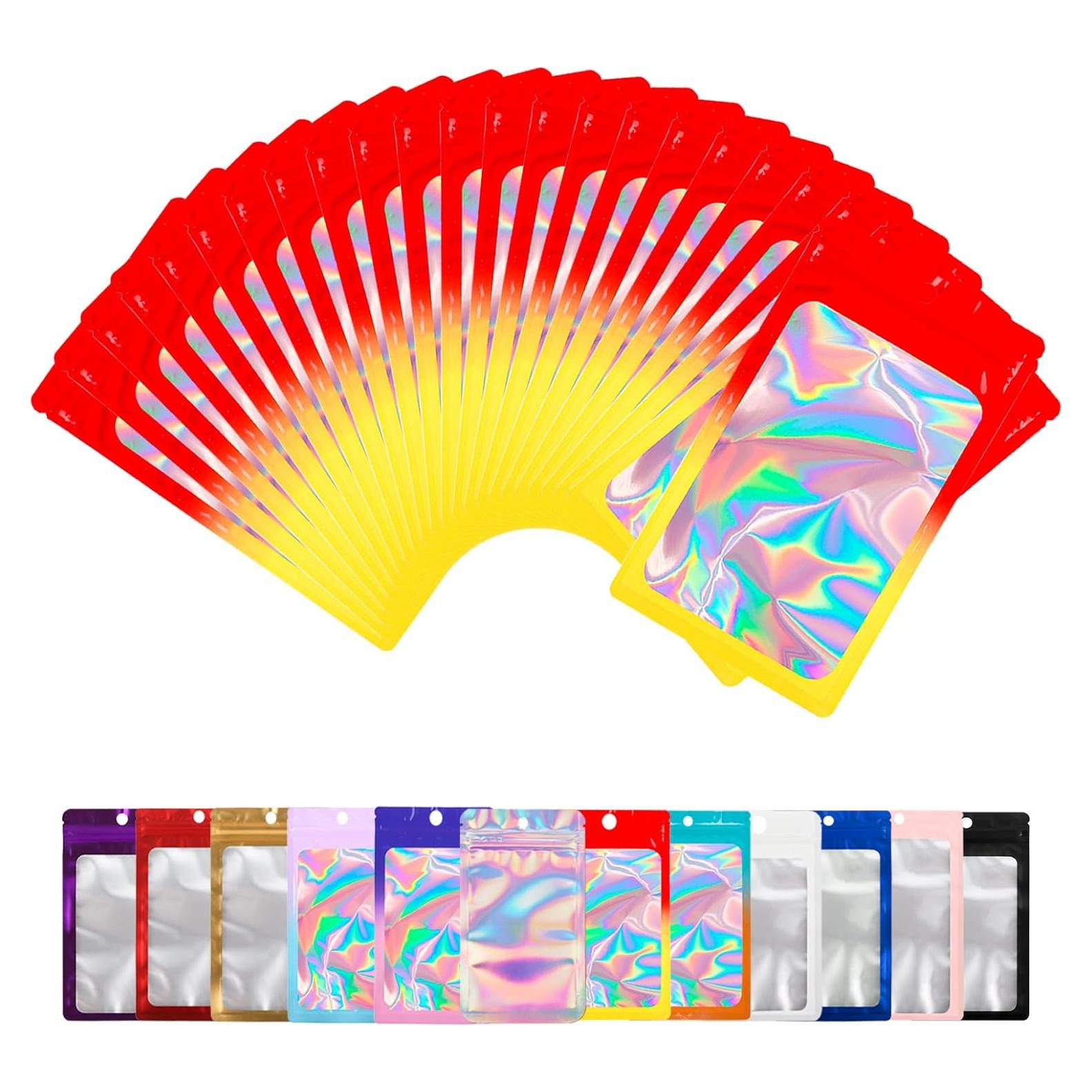 Paquete de 100 bolsas resellables Mstar Pack 6x10 cm holográficas