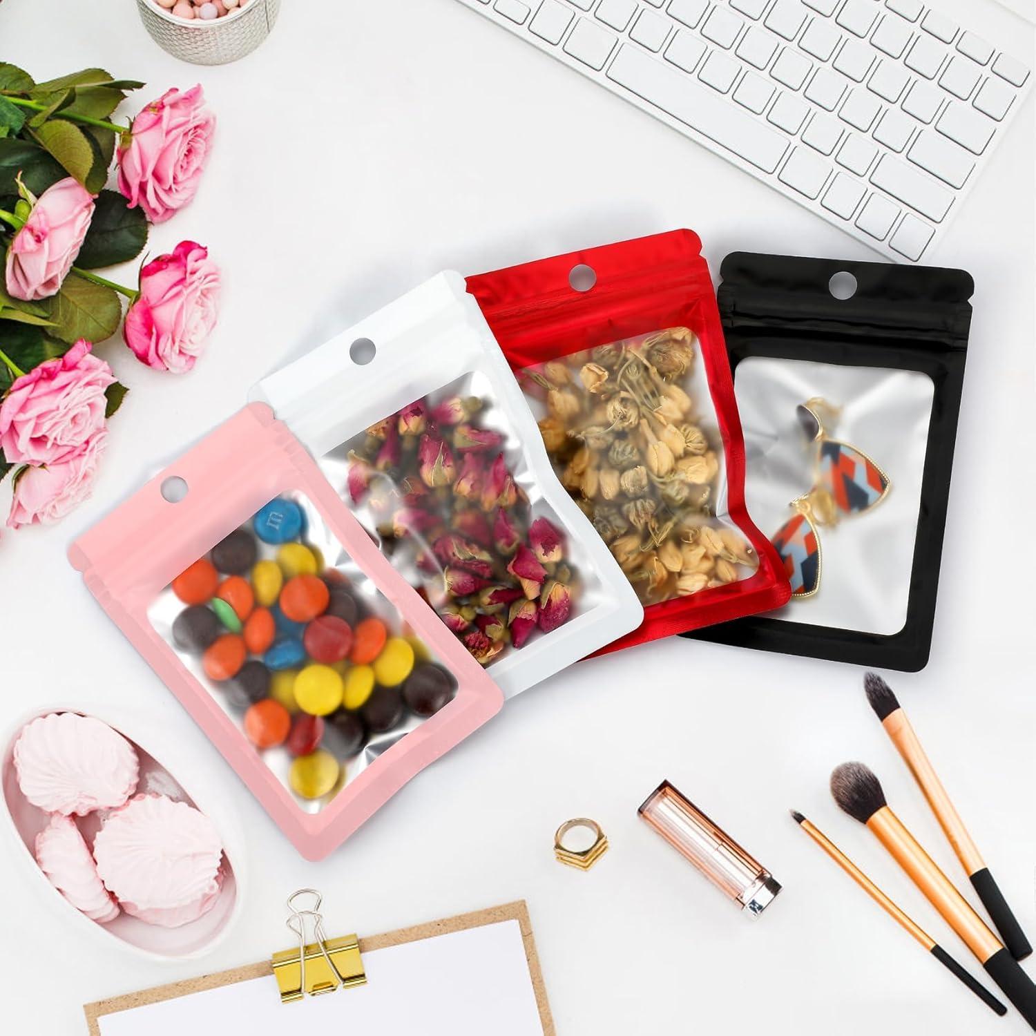 Paquete de 100 Bolsas Mylar Reutilizables EgticLive 10.67x17.27 cm