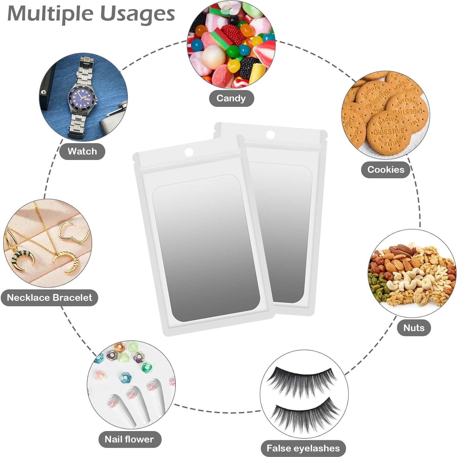 Paquete de 100 Bolsas Mylar Reutilizables EgticLive 10.67x17.27 cm