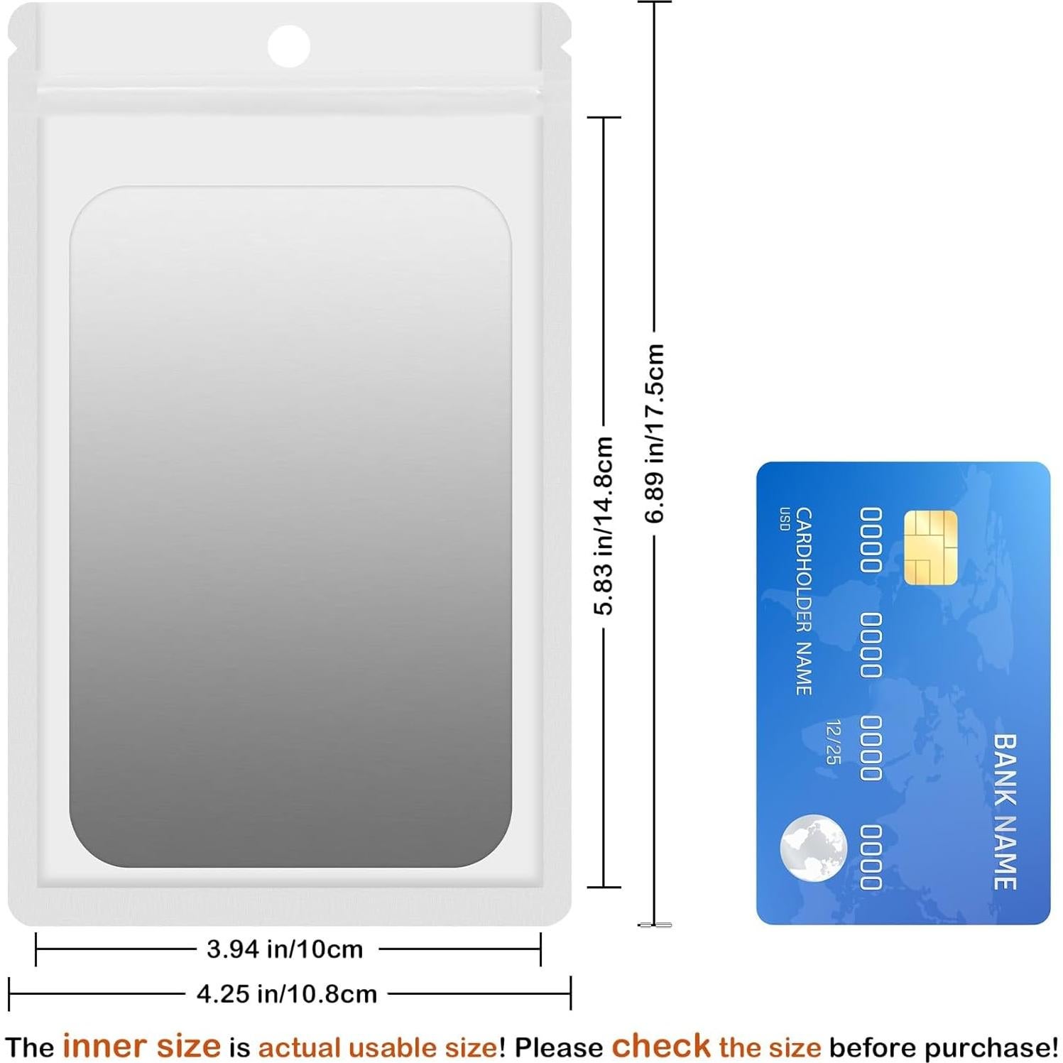 Paquete de 100 Bolsas Mylar Reutilizables EgticLive 10.67x17.27 cm