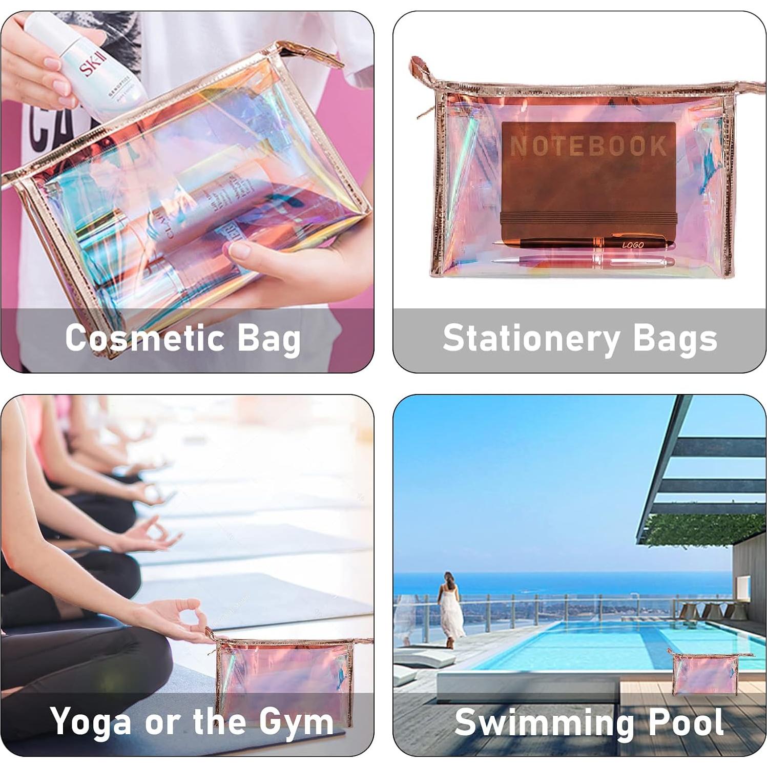 Bolsa de Maquillaje Holográfica 3 Piezas ANROLA Impermeable