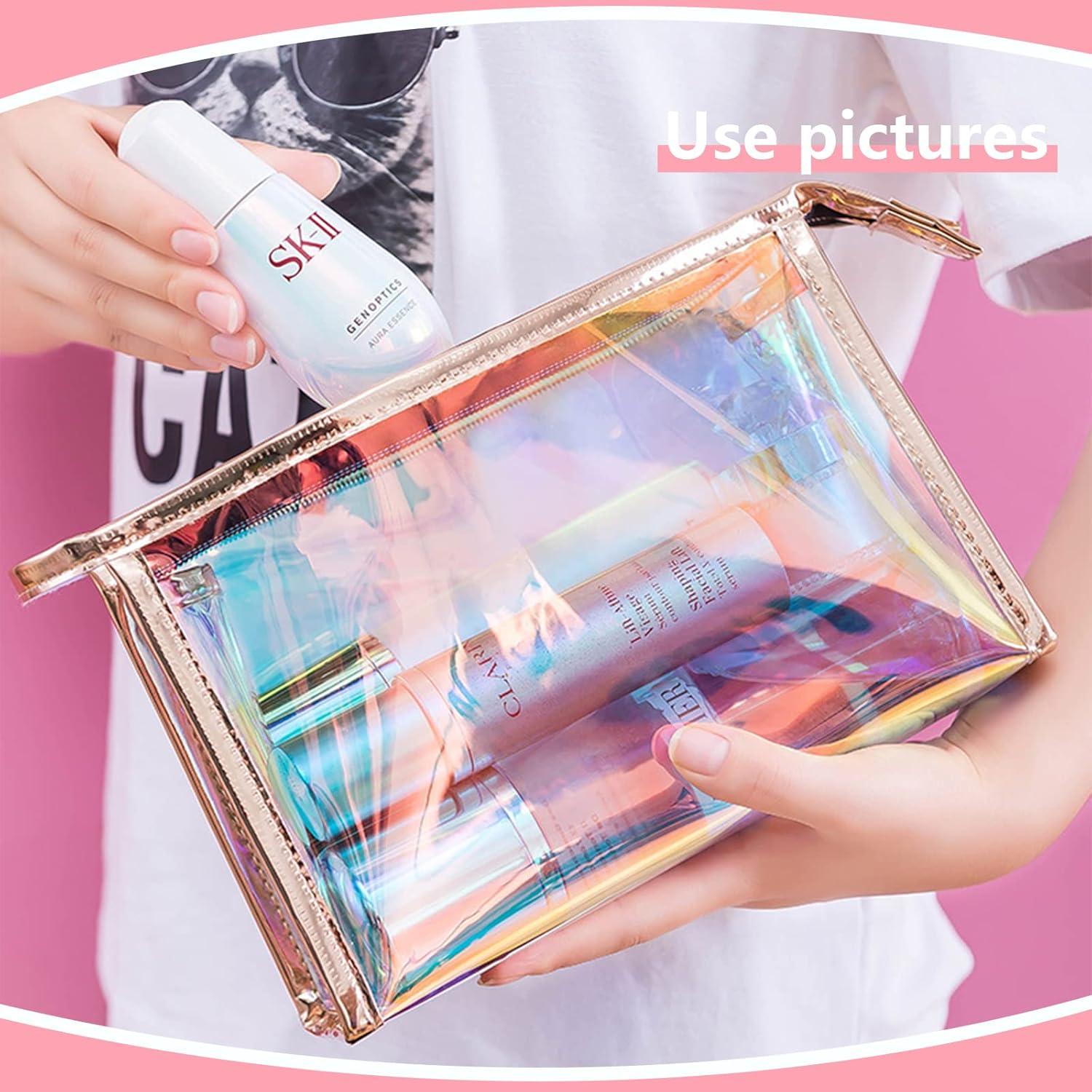 Bolsa de Maquillaje Holográfica 3 Piezas ANROLA Impermeable
