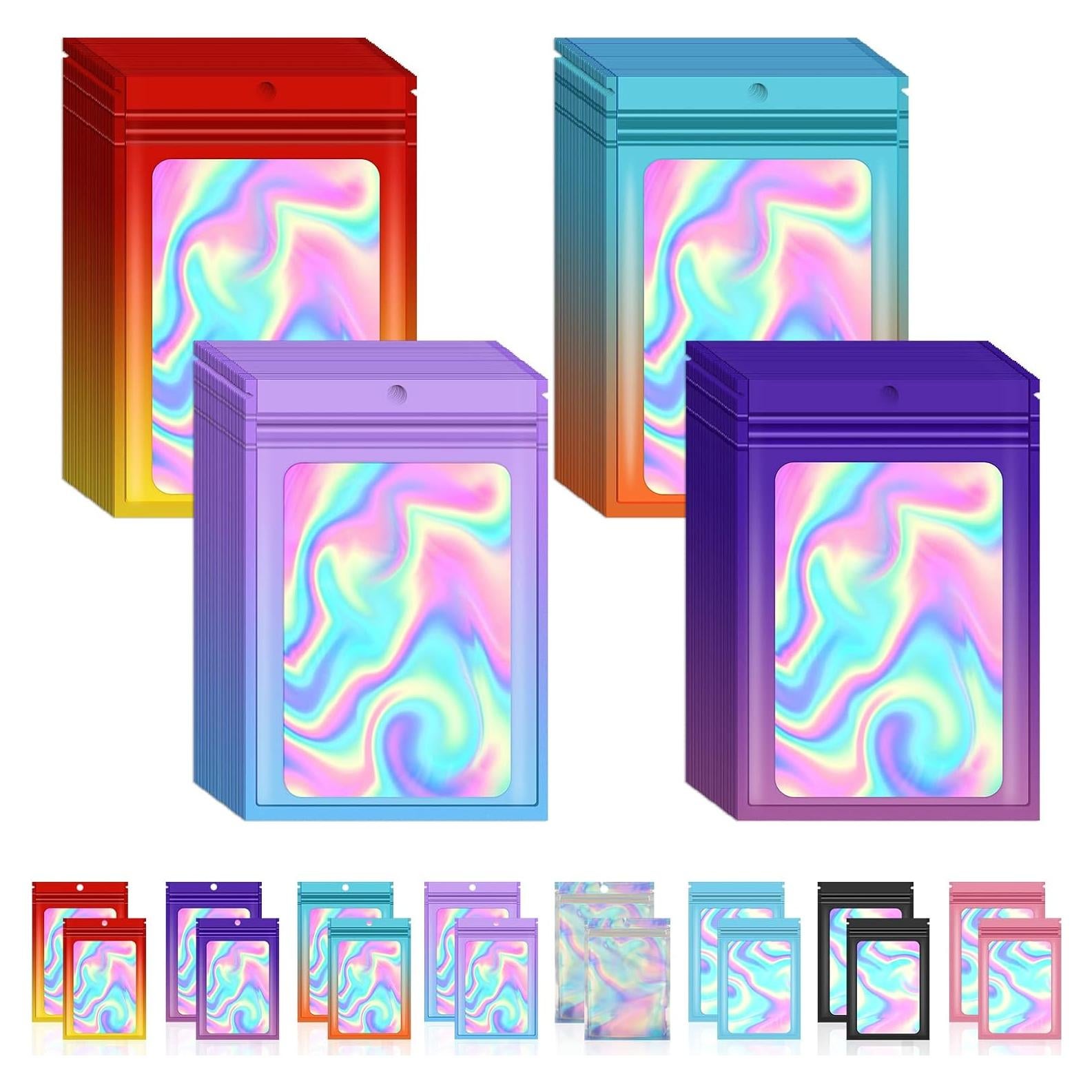 120 Bolsas Mylar Reutilizables Funseeya 10x15 cm a Prueba de Olores