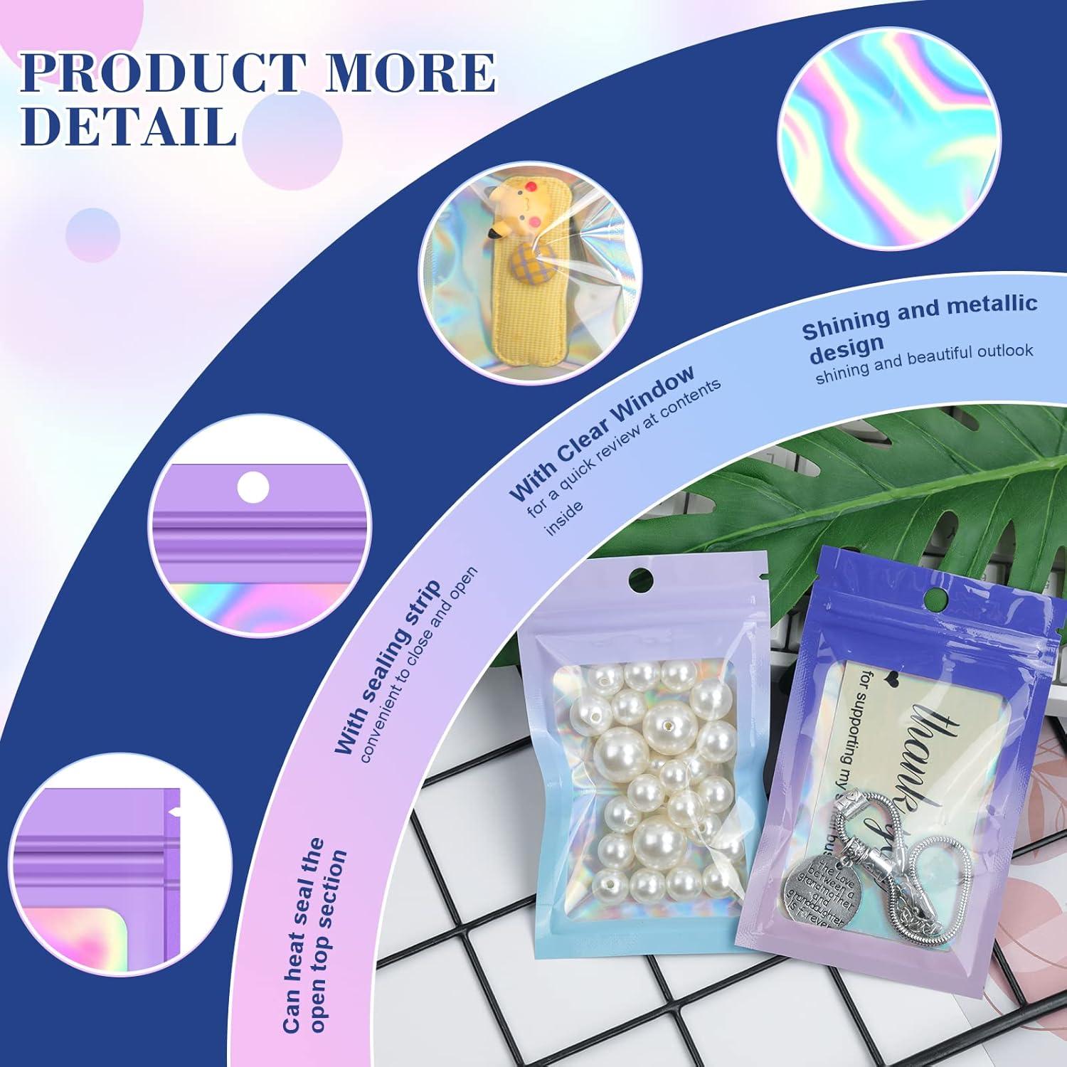 120 Bolsas Mylar Reutilizables Funseeya 10x15 cm a Prueba de Olores