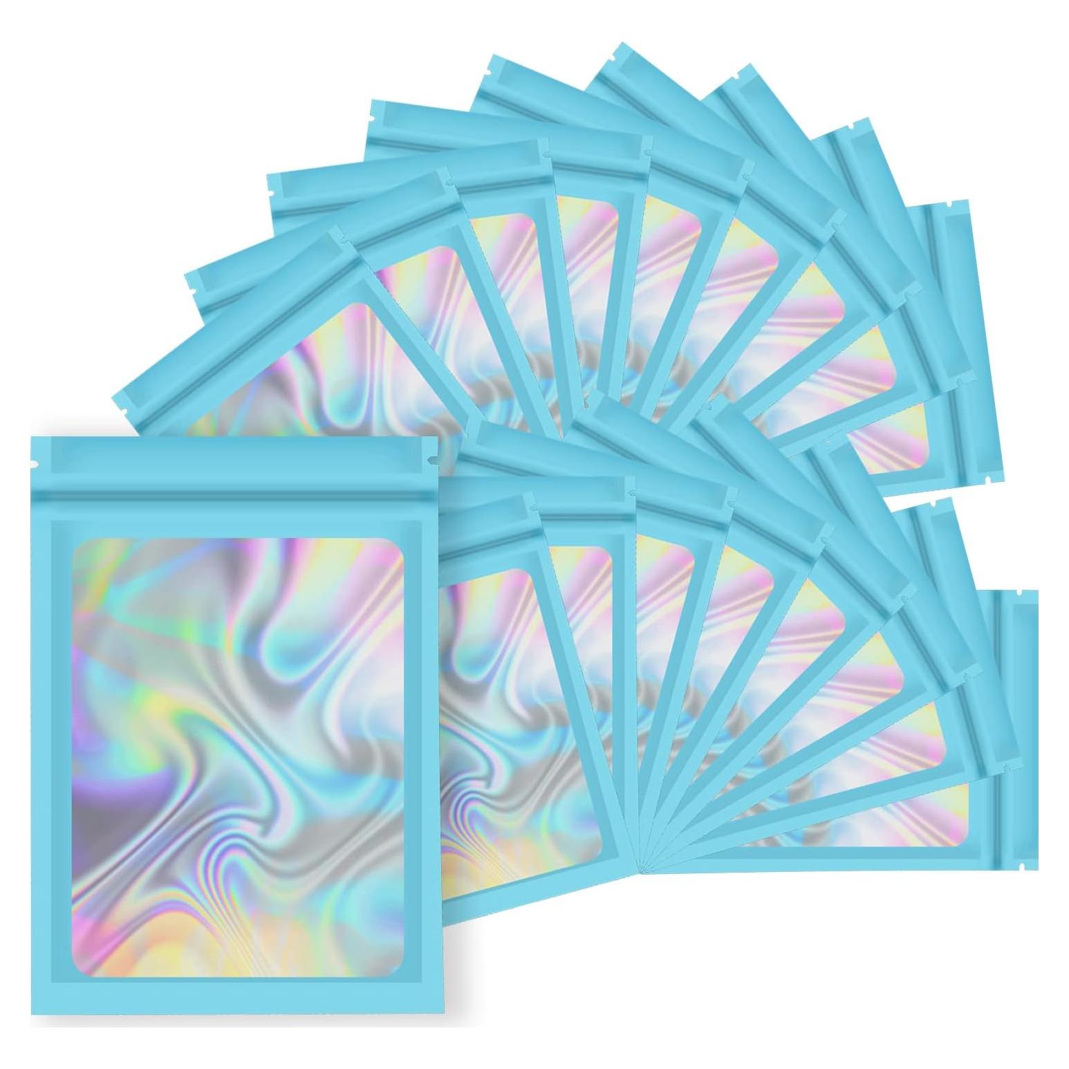 YOTOZU 100 Bolsas Holográficas Reutilizables 11.9x19.8 cm