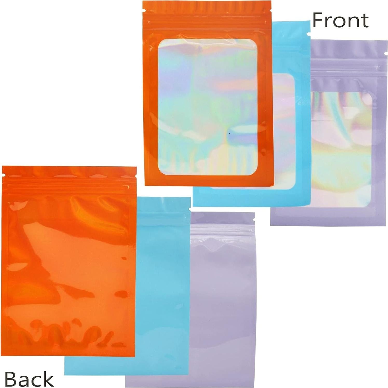 YOTOZU 100 Bolsas Holográficas Reutilizables 11.9x19.8 cm