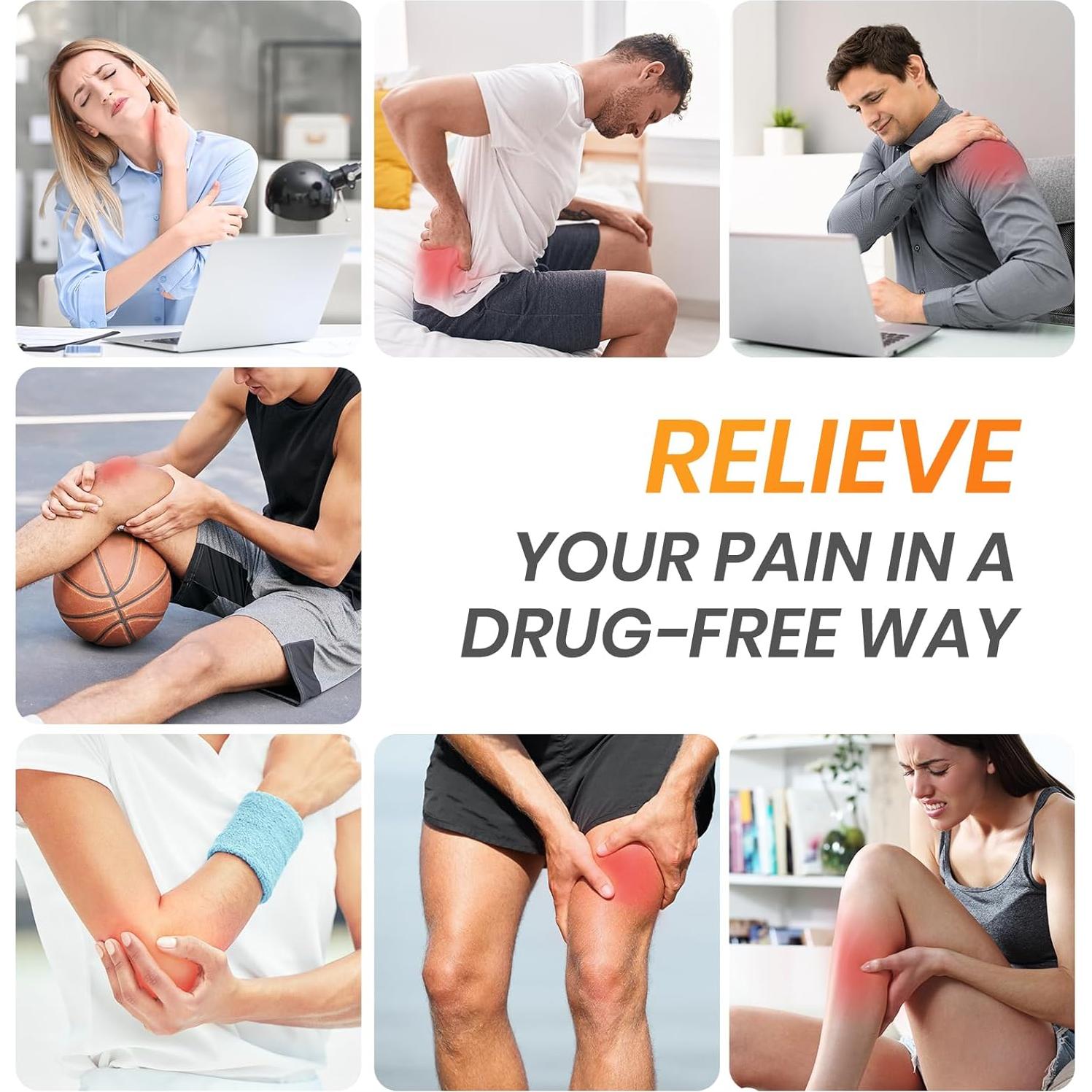 Estimulador Muscular TENS AVCOO 3-en-1 30 Modos 40 Intensidades