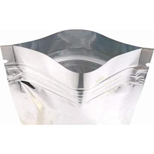 Paquete de 50 Bolsas Mylar UCOFFEE 14x20 cm Reutilizables Plata