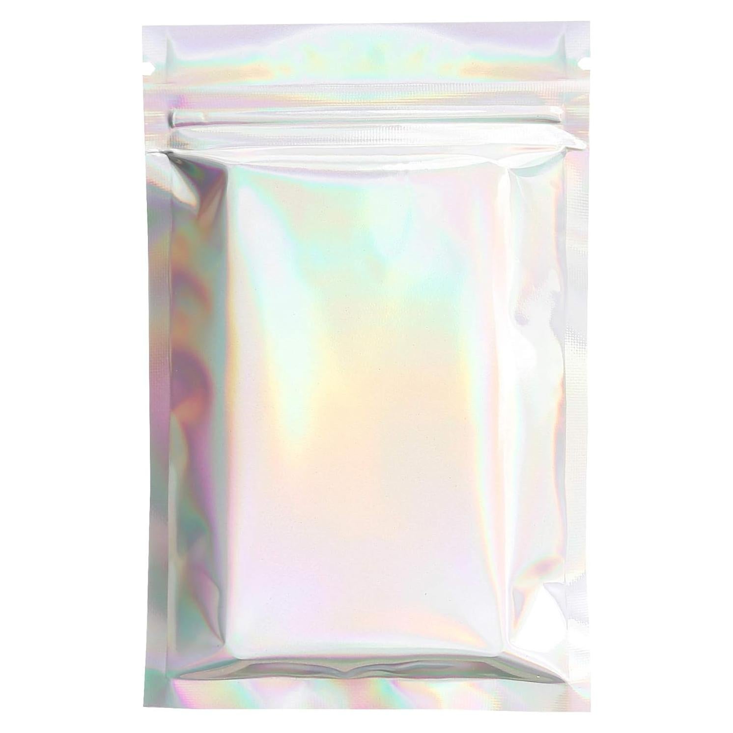 Paquete de 100 Bolsas Holográficas QQ Studio 7.5x10cm Reutilizables