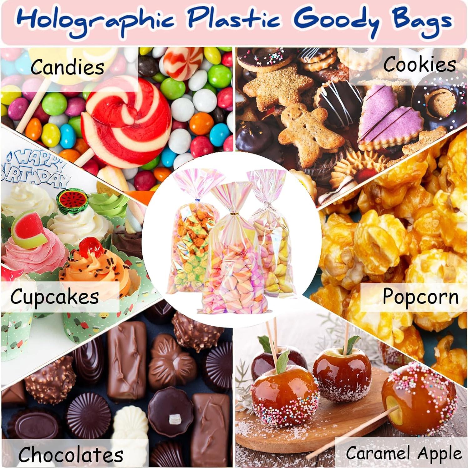 Bolsas de Celofán Holográficas PACKSISTER 15.24x22.86 cm 100 Pcs