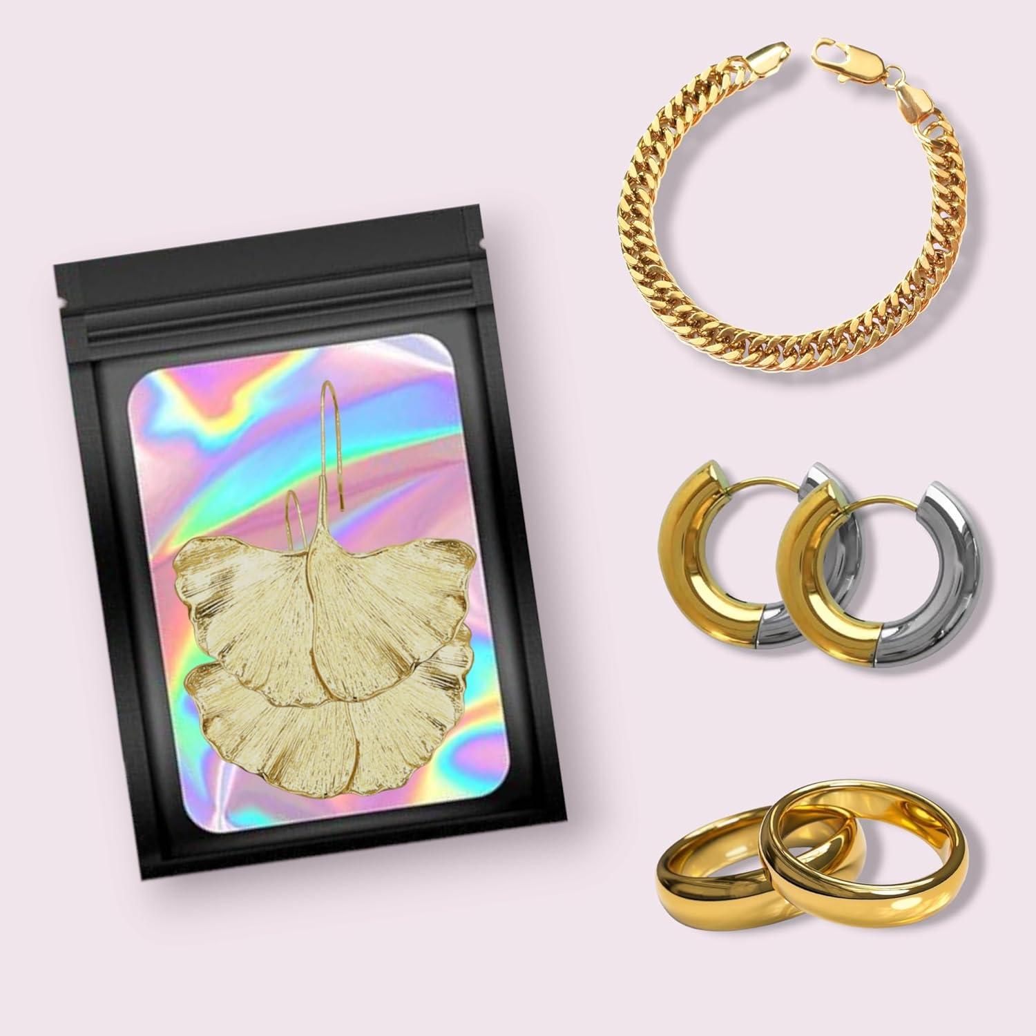 Paquete de 50 bolsas Mylar negras DYMSUP 6.1x6.1cm reutilizables