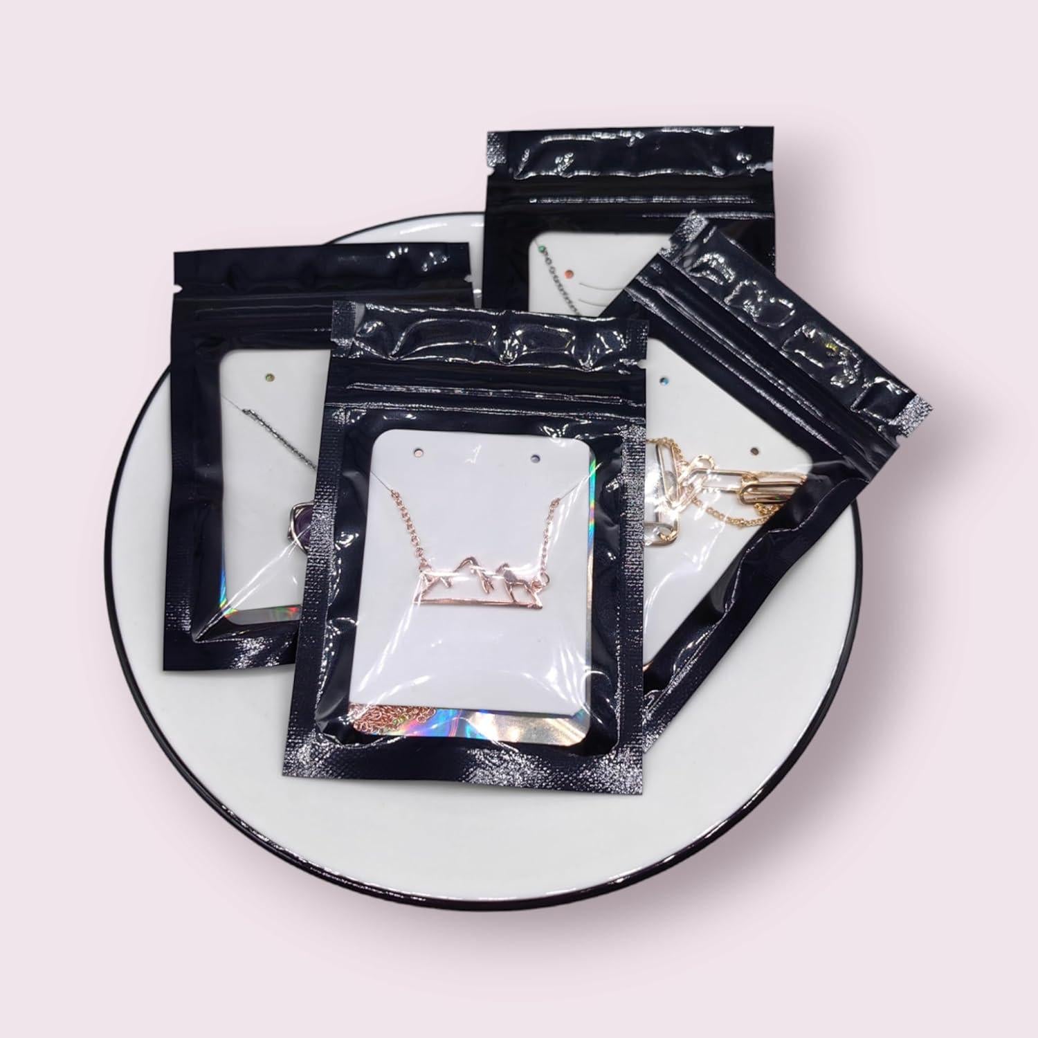 Paquete de 50 bolsas Mylar negras DYMSUP 6.1x6.1cm reutilizables