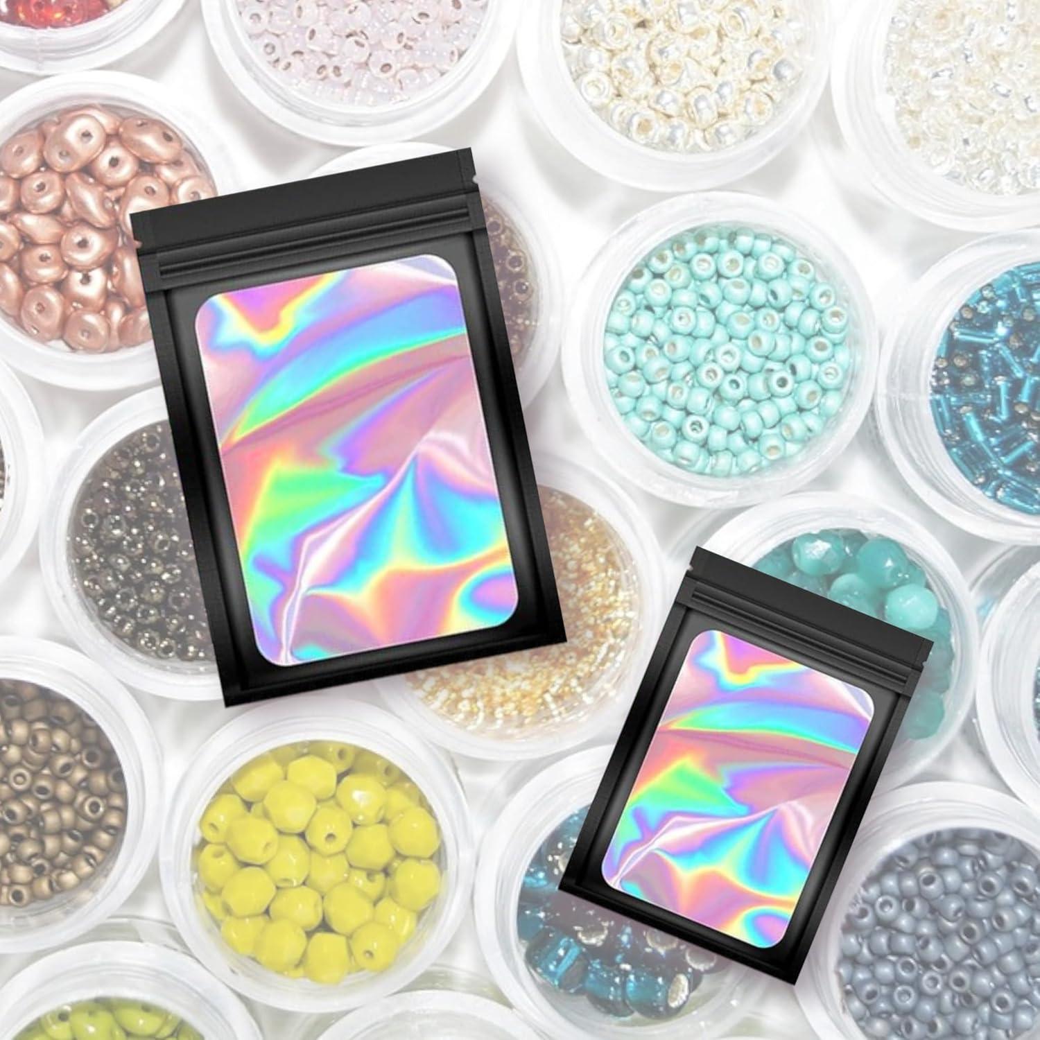 Paquete de 50 bolsas Mylar negras DYMSUP 6.1x6.1cm reutilizables