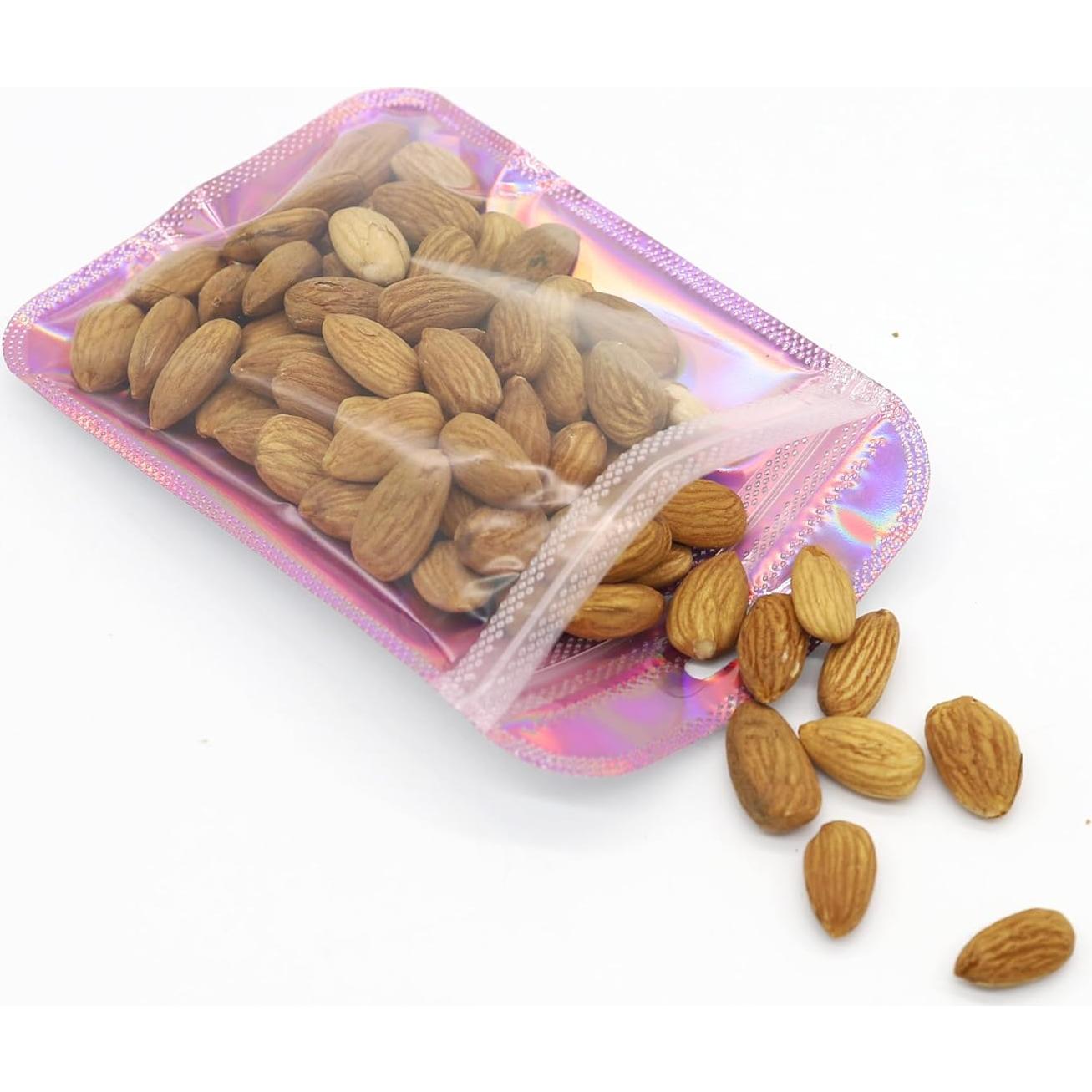 Paquete de 100 Bolsas Reutilizables QQ Studio 8.26x12.7cm Holográficas