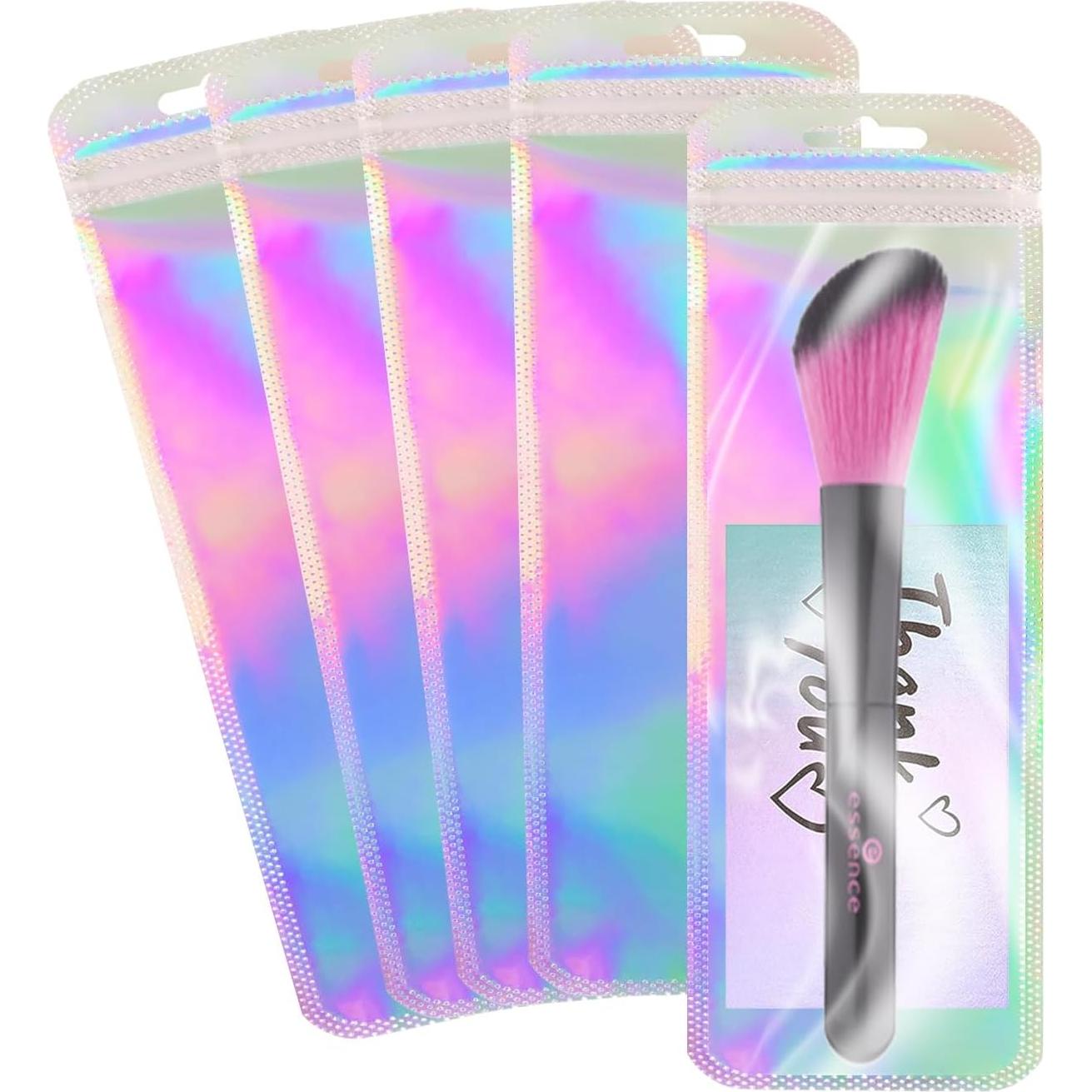 100 Bolsas Holográficas Reutilizables DERUILA 7x18.5cm