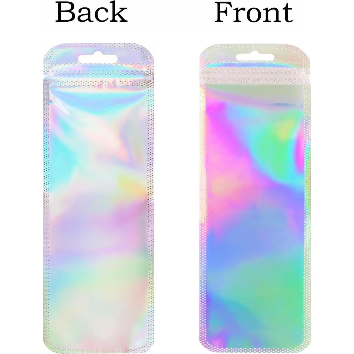 100 Bolsas Holográficas Reutilizables DERUILA 7x18.5cm