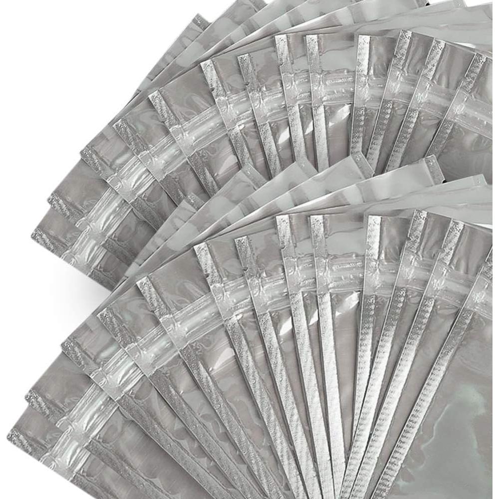 100 Bolsas Reutilizables de Aluminio SixWe 13.97x20.32 cm