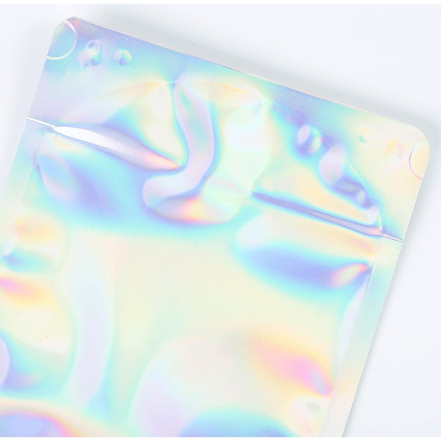 Paquete de 100 bolsas holográficas QQ Studio 11x16cm