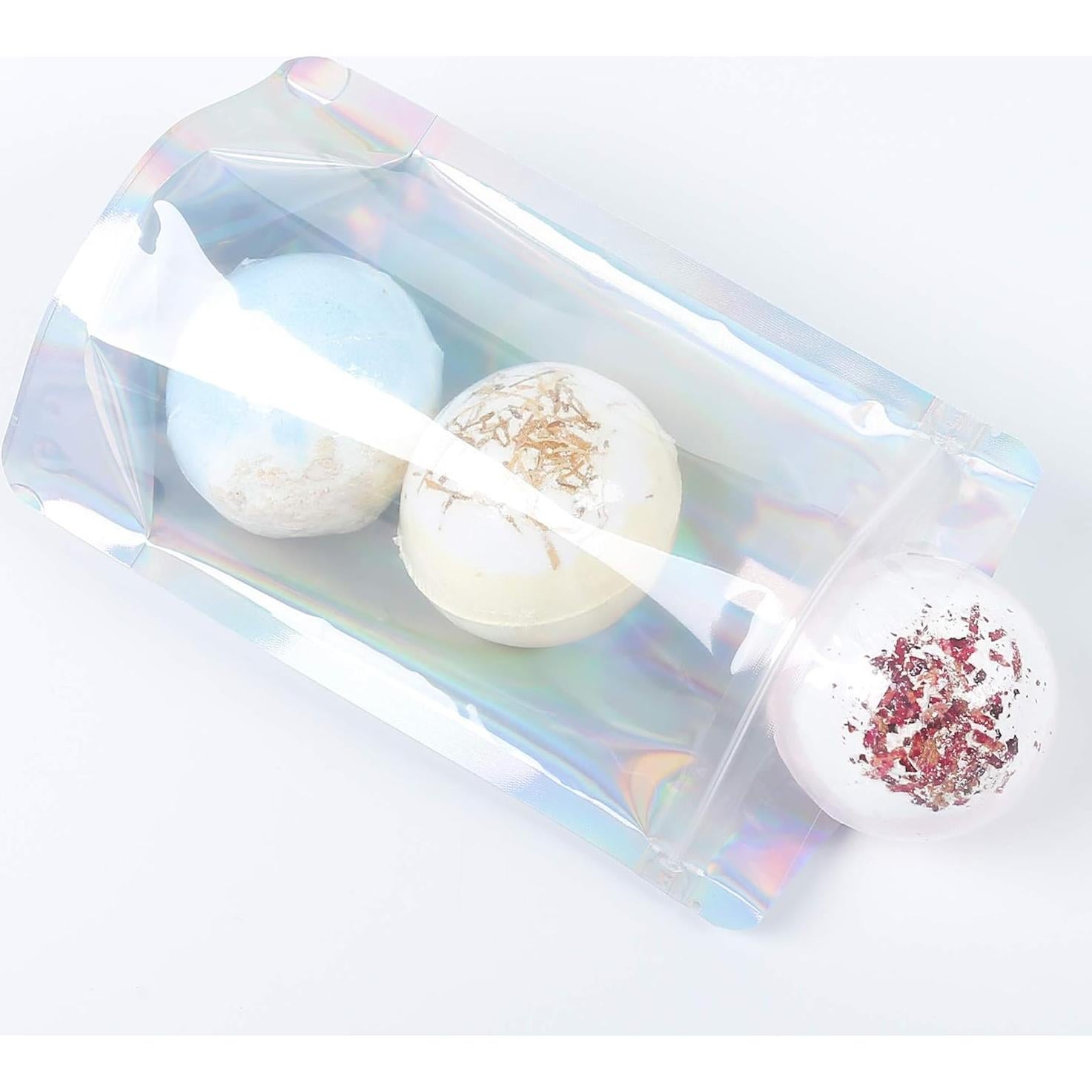 Paquete de 100 bolsas holográficas QQ Studio 11x16cm