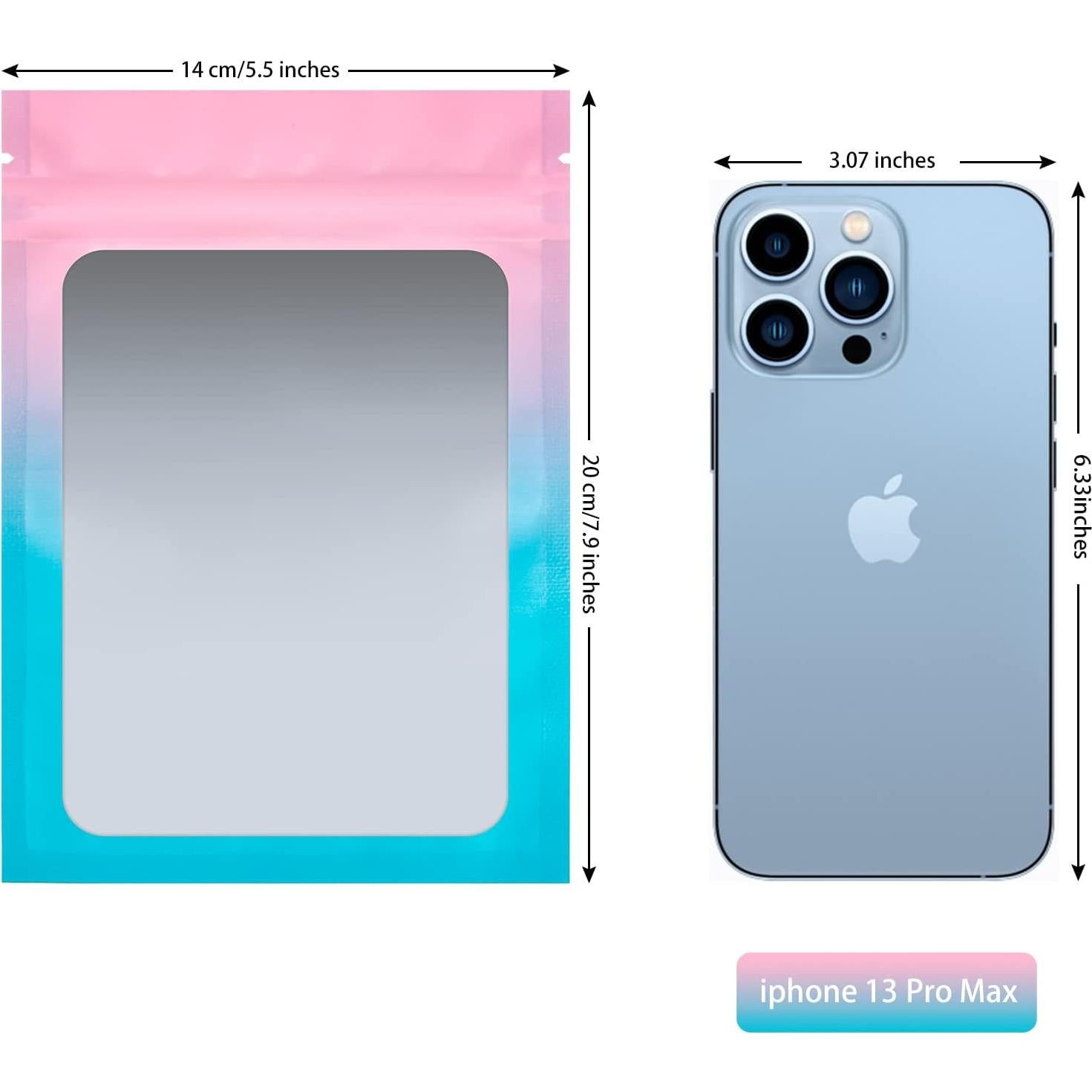 Paquete de 100 Bolsas Mylar Reutilizables 14 x 20 cm STUs