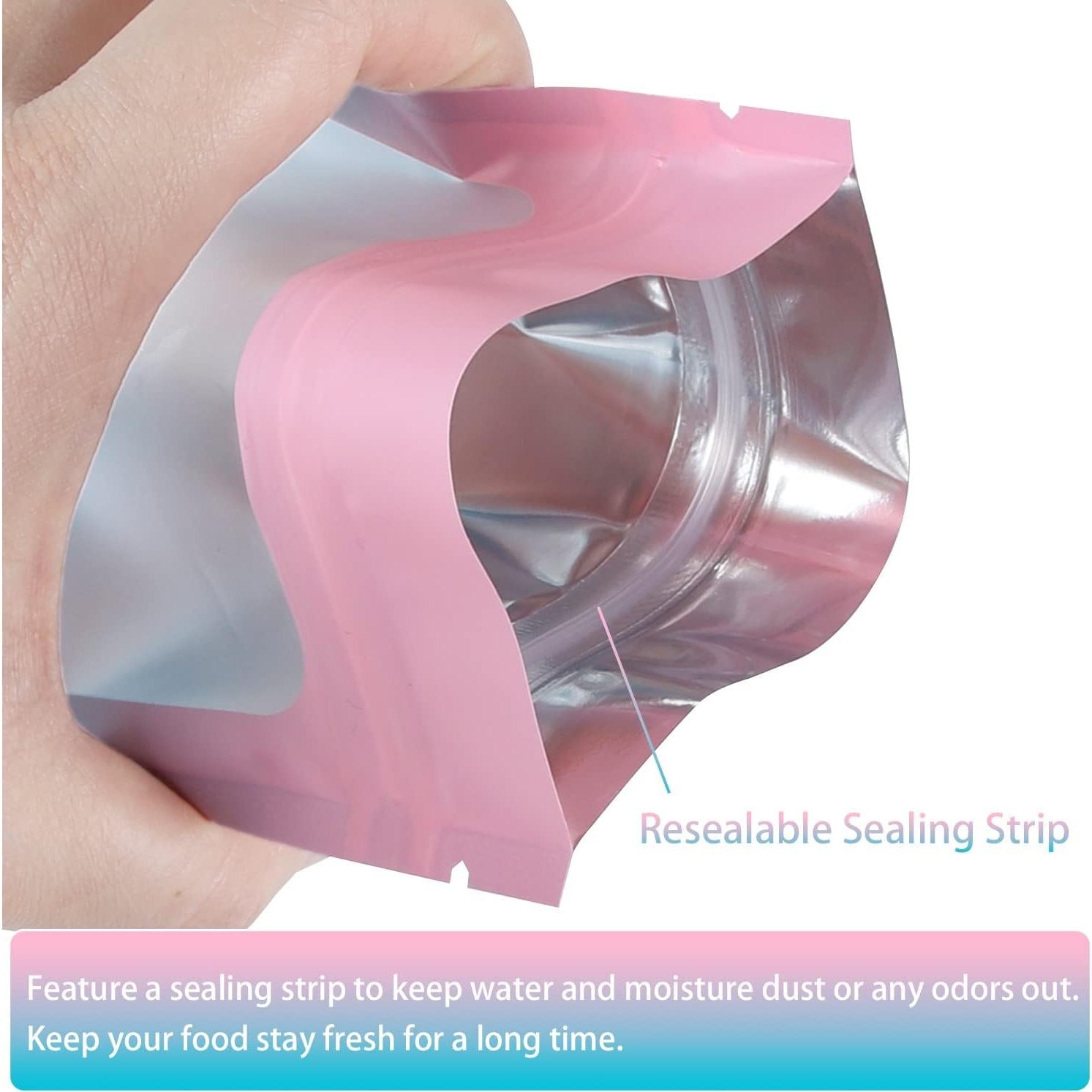 Paquete de 100 Bolsas Mylar Reutilizables 14 x 20 cm STUs