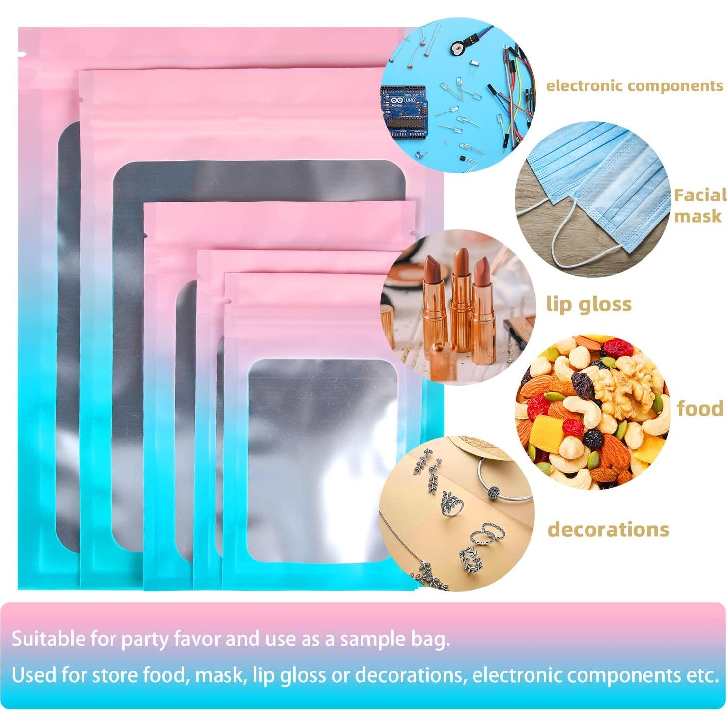 Paquete de 100 Bolsas Mylar Reutilizables 14 x 20 cm STUs