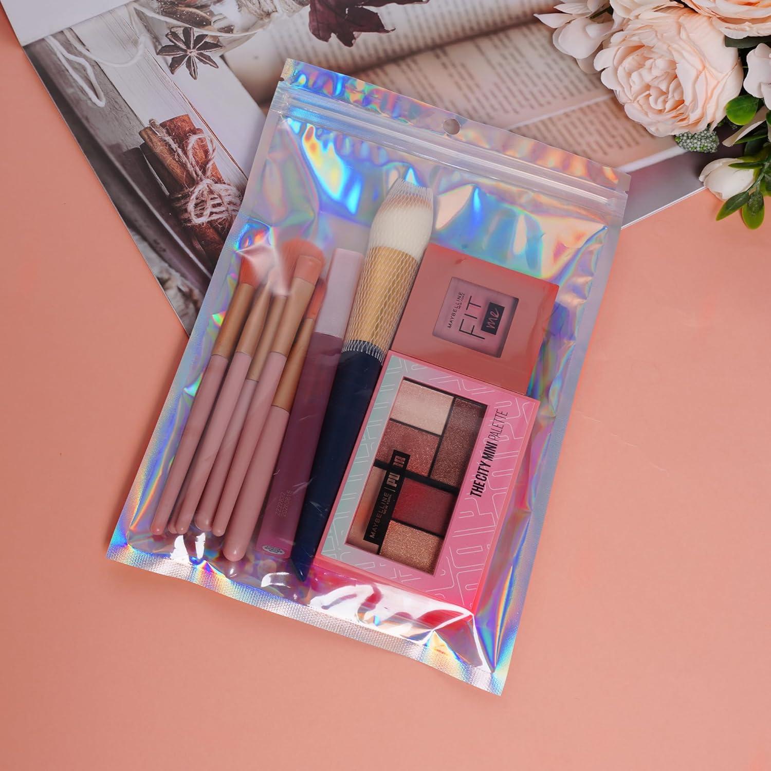 50 Bolsas de Aluminio Hmxpls Reutilizables 15x22 cm Holográfico