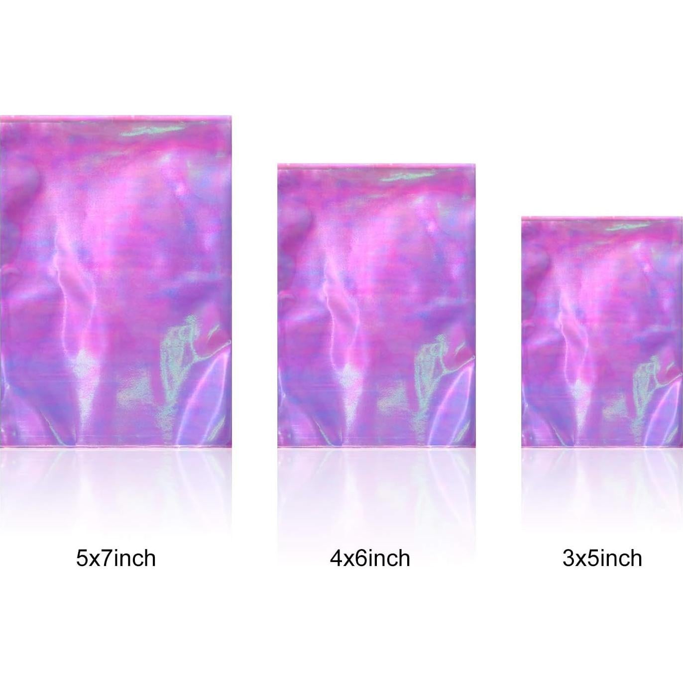 120 Bolsas de Celofán Holográficas Iridiscentes Shappy 7.62x12.7cm