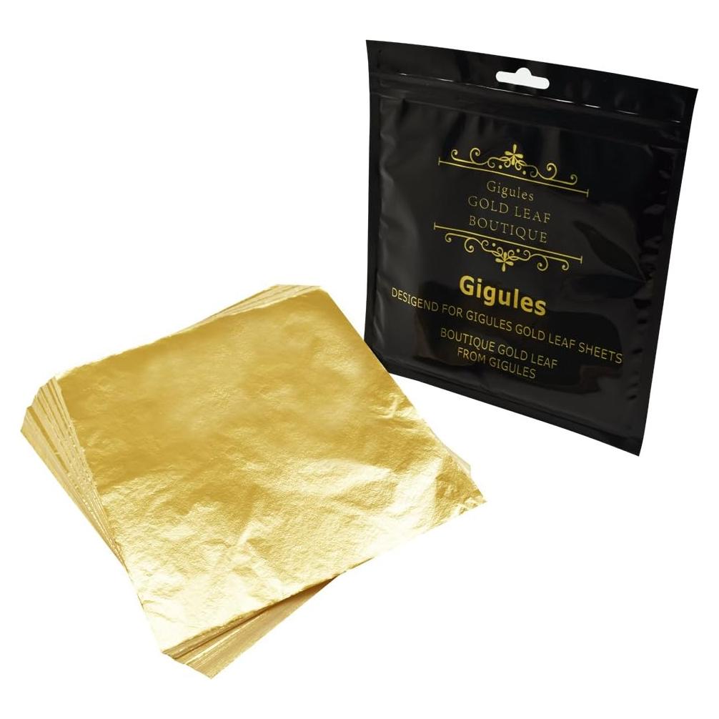 Hojas de Oro Imitación 100 Pcs 14x14 cm para Manualidades