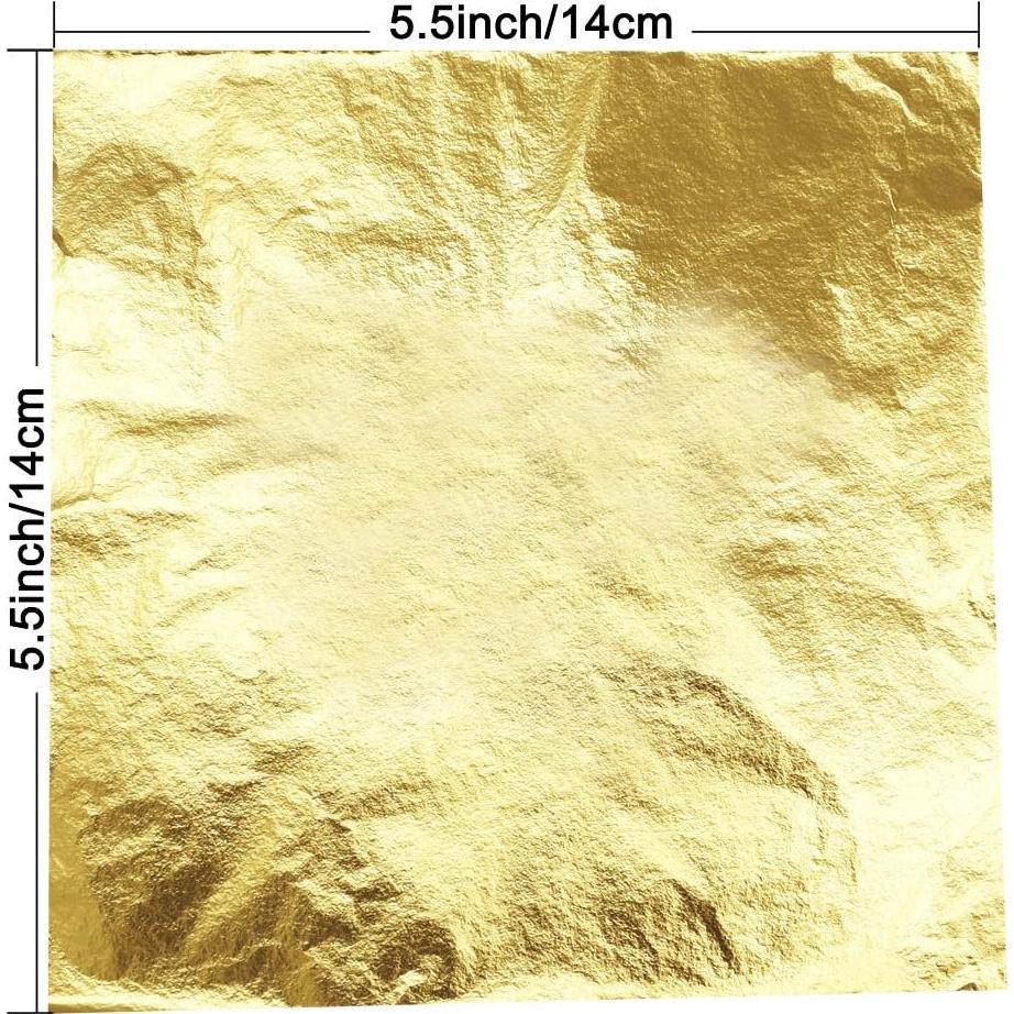 Hojas de Oro Imitación 100 Pcs 14x14 cm para Manualidades