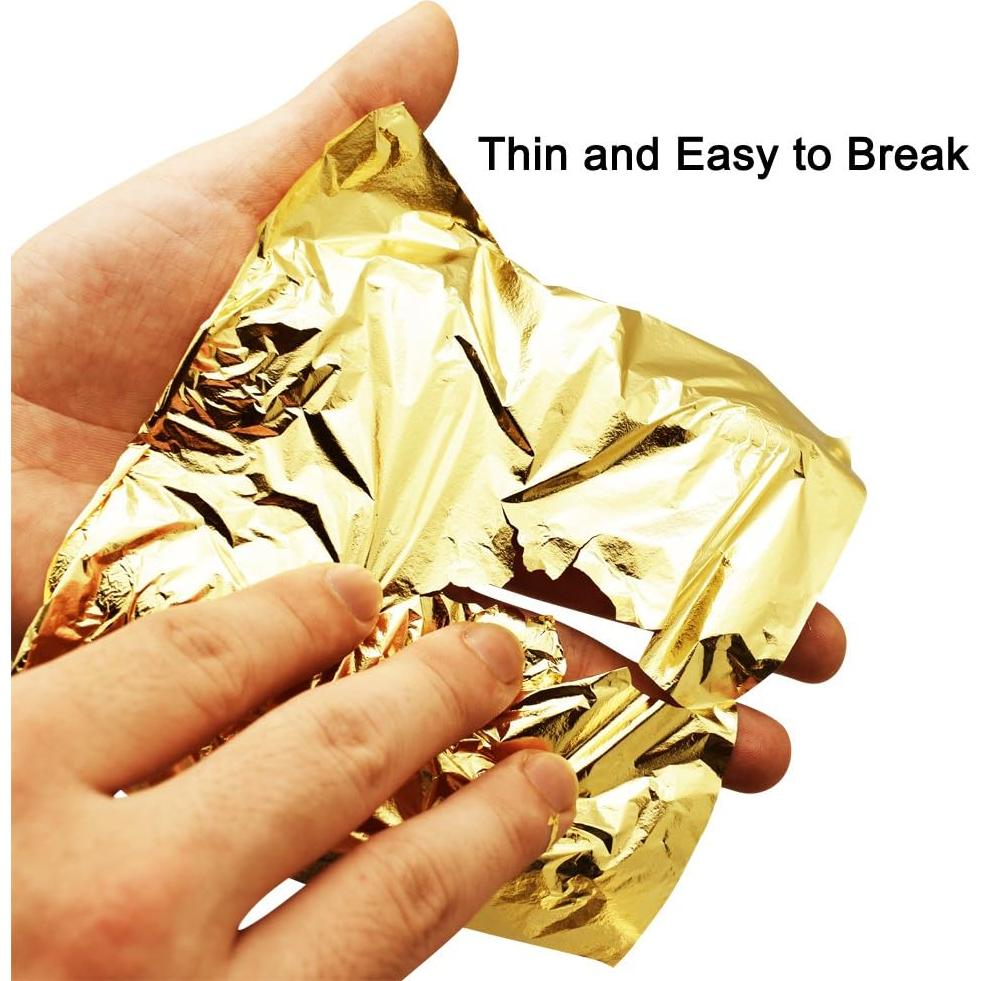 Hojas de Oro Imitación 100 Pcs 14x14 cm para Manualidades