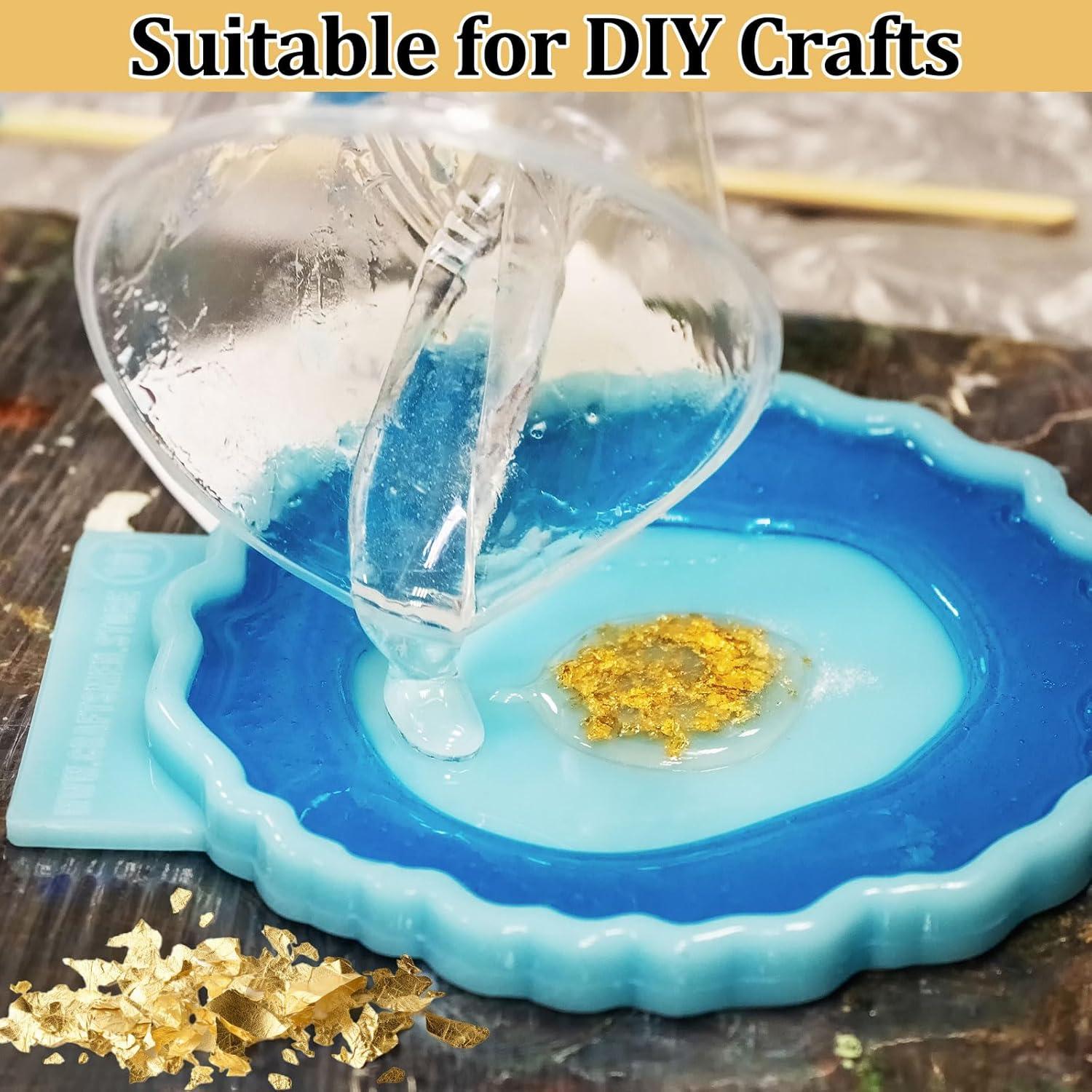 Gold Leaf Sheets, 200/400 Pcs Available, Gold Foil Sheets, Gold Flakes for Art & DIY Projects, Resin, Gilding Crafting, Nails, Furniture, Home Decor - 5.5" (200)