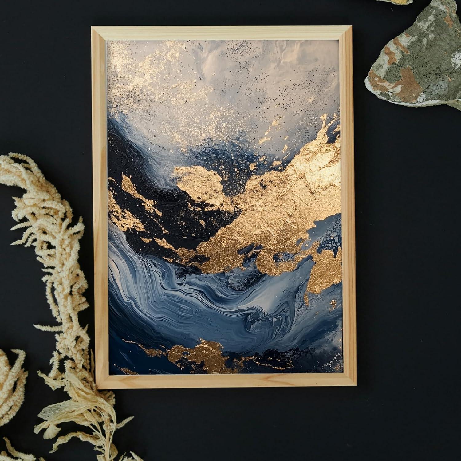 Gold Foil Sheets, 100 Pieces Art Sheets Gold, Imitation Gold Leaf, Gold Leaf Sheets for Art, Crafts, Furniture, Nails, Paintings 3.15 by 3.35 Inches